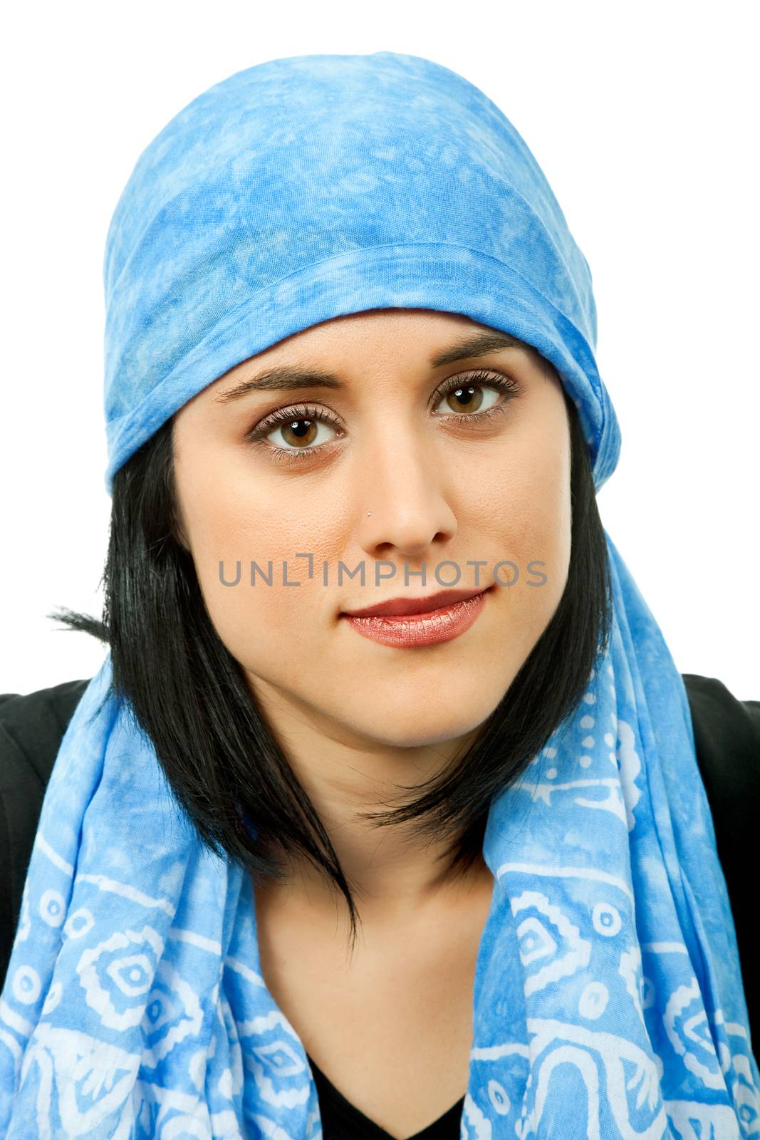 young beautiful woman in a studio portrait