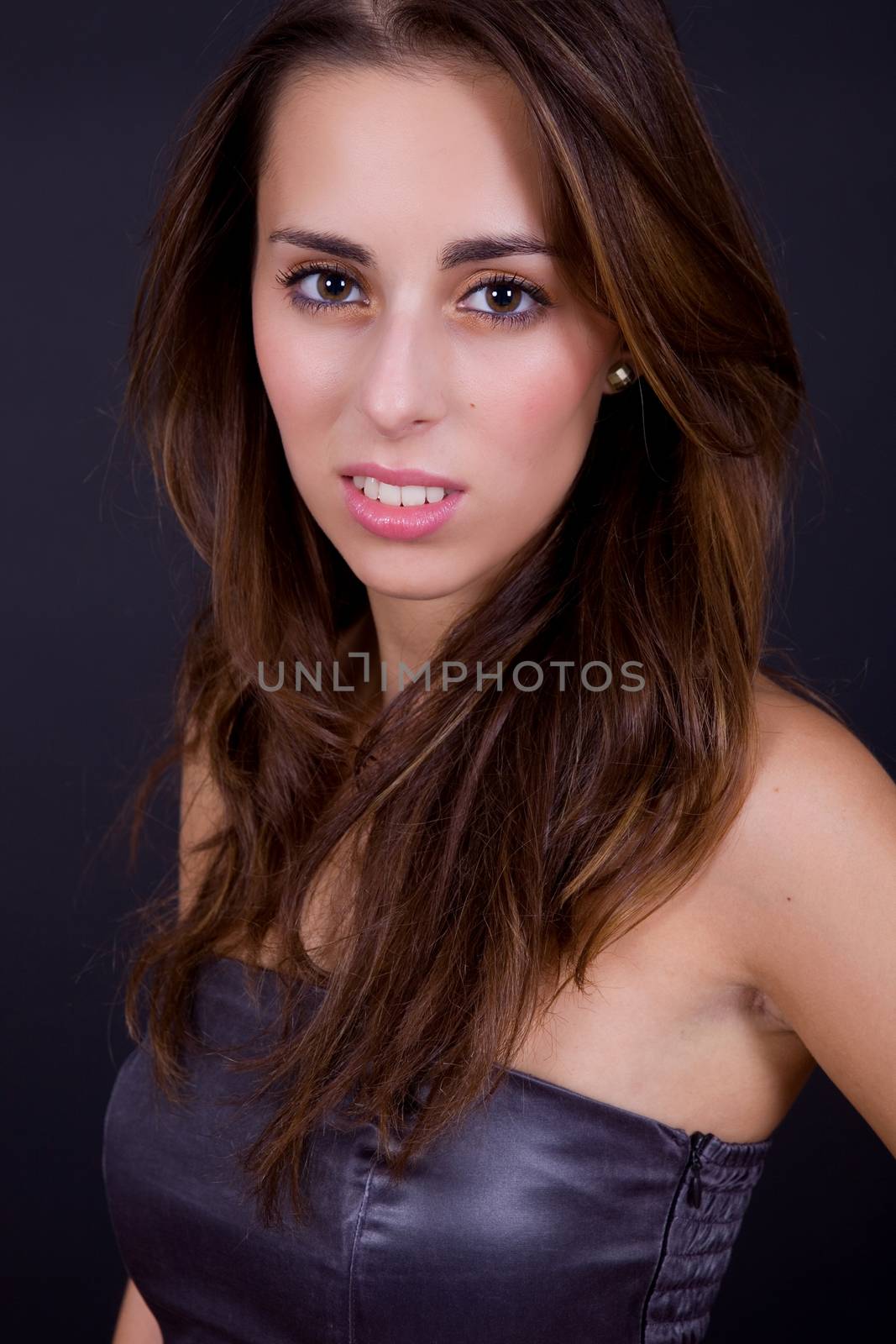 an young beautiful woman close up portrait