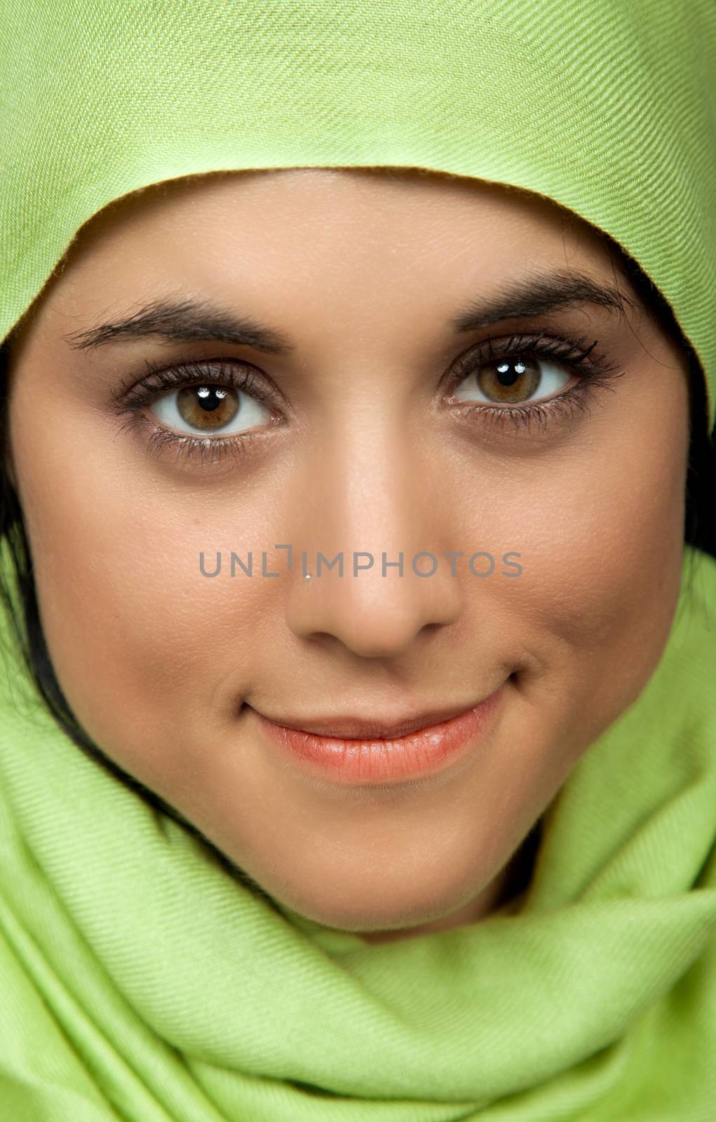 young beautiful woman in a studio portrait