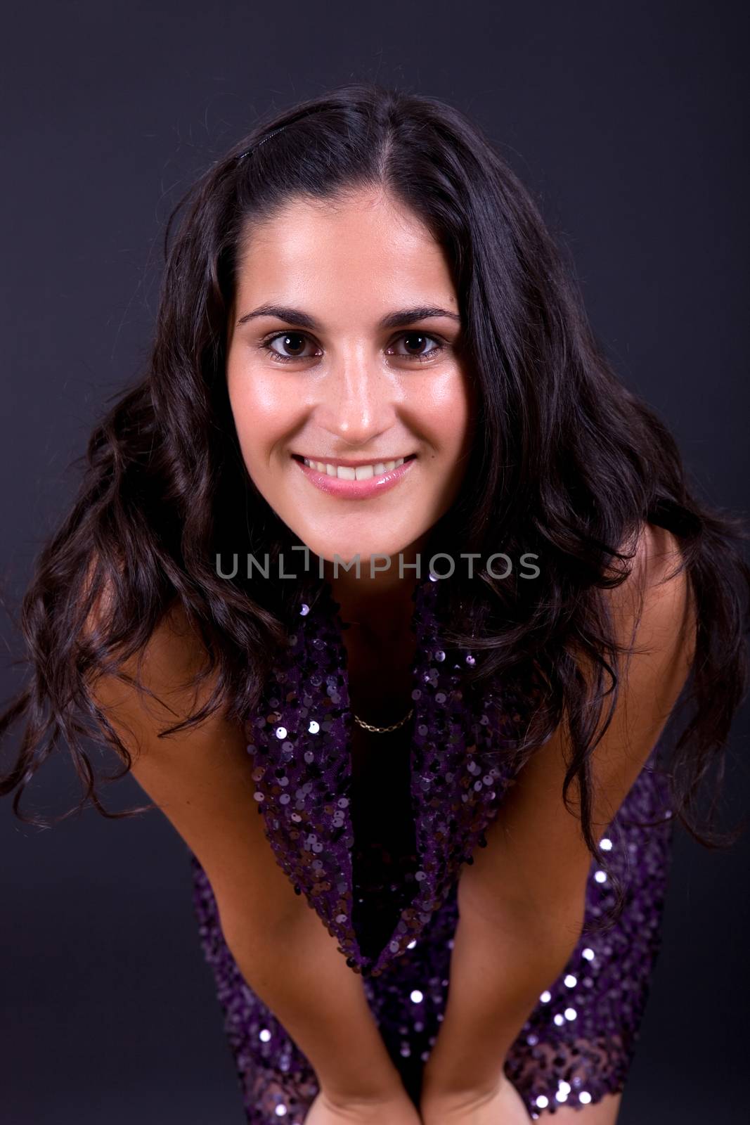 an young beautiful woman close up portrait