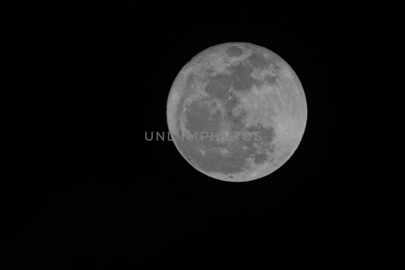 Firest Full Mini Moon in January 2014 Tenerife Canary Islands Spain