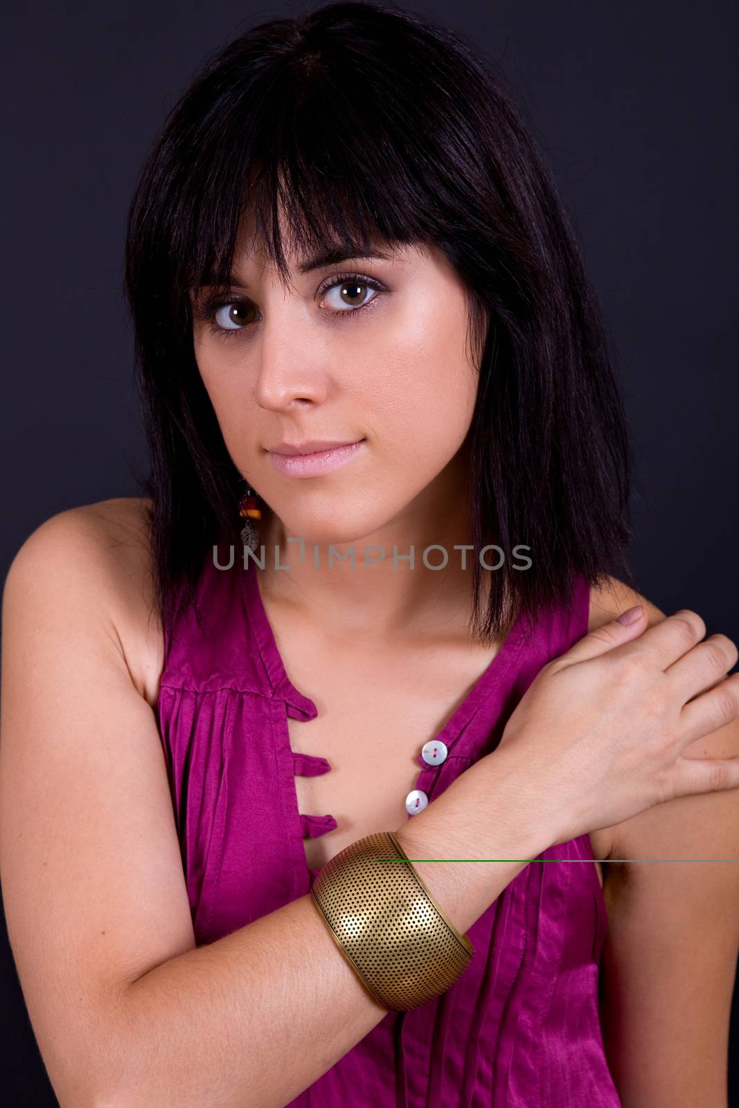 an young beautiful woman close up portrait