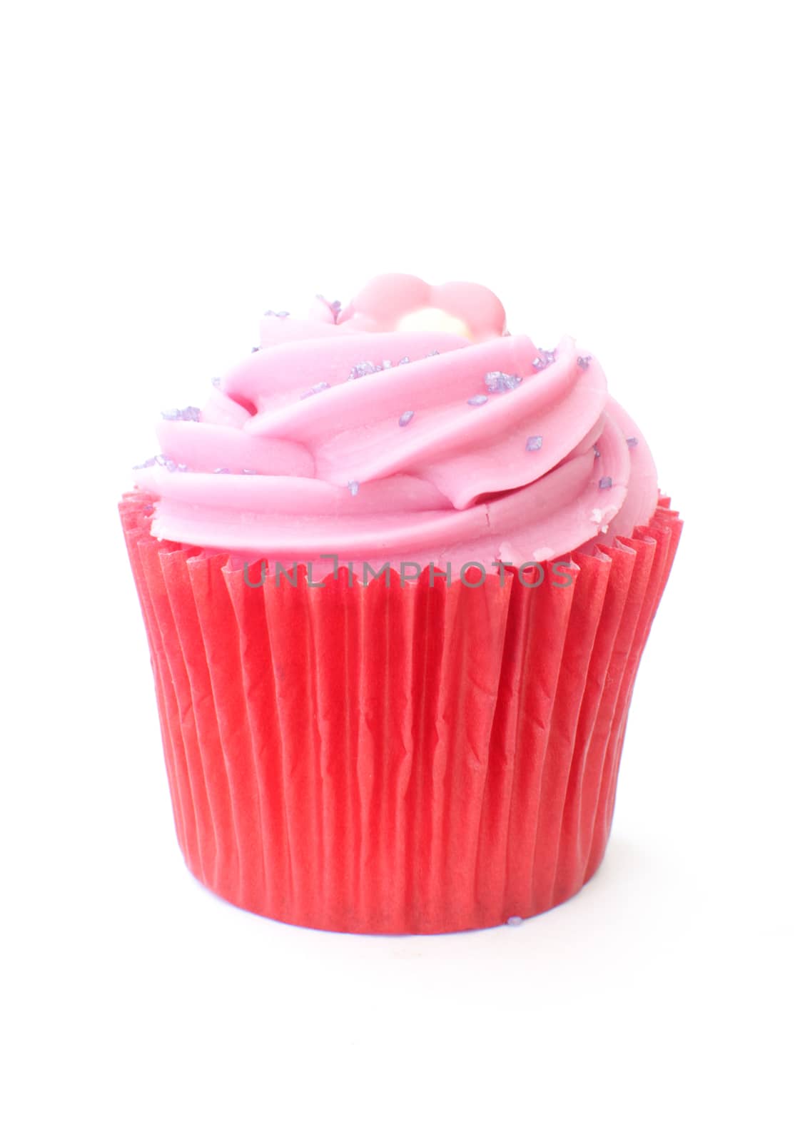 Delicious cupcake on a white background