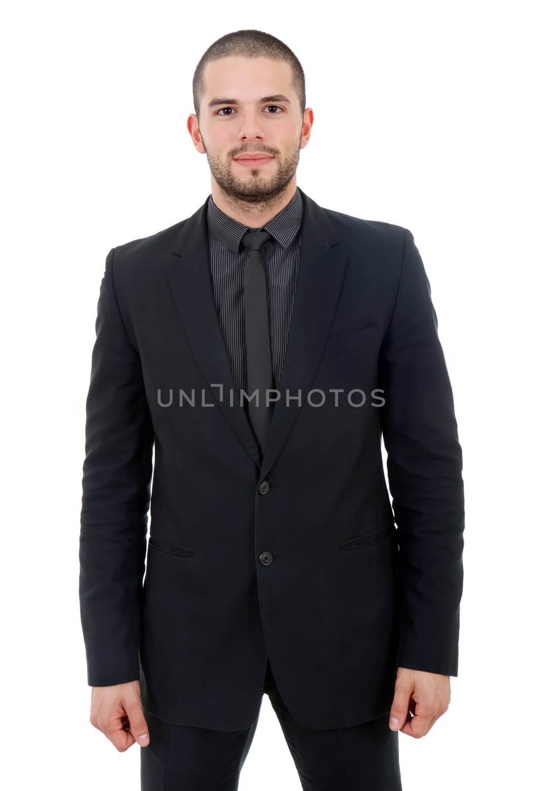 young business man portrait isolated on white