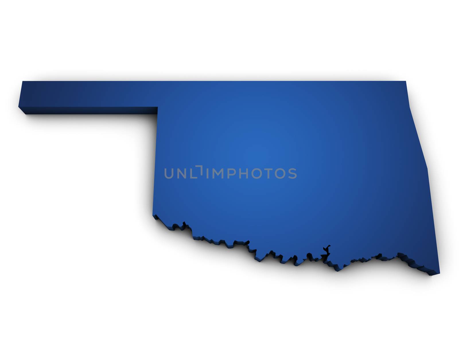 Map Of Oklahoma State 3d Shape by nirodesign