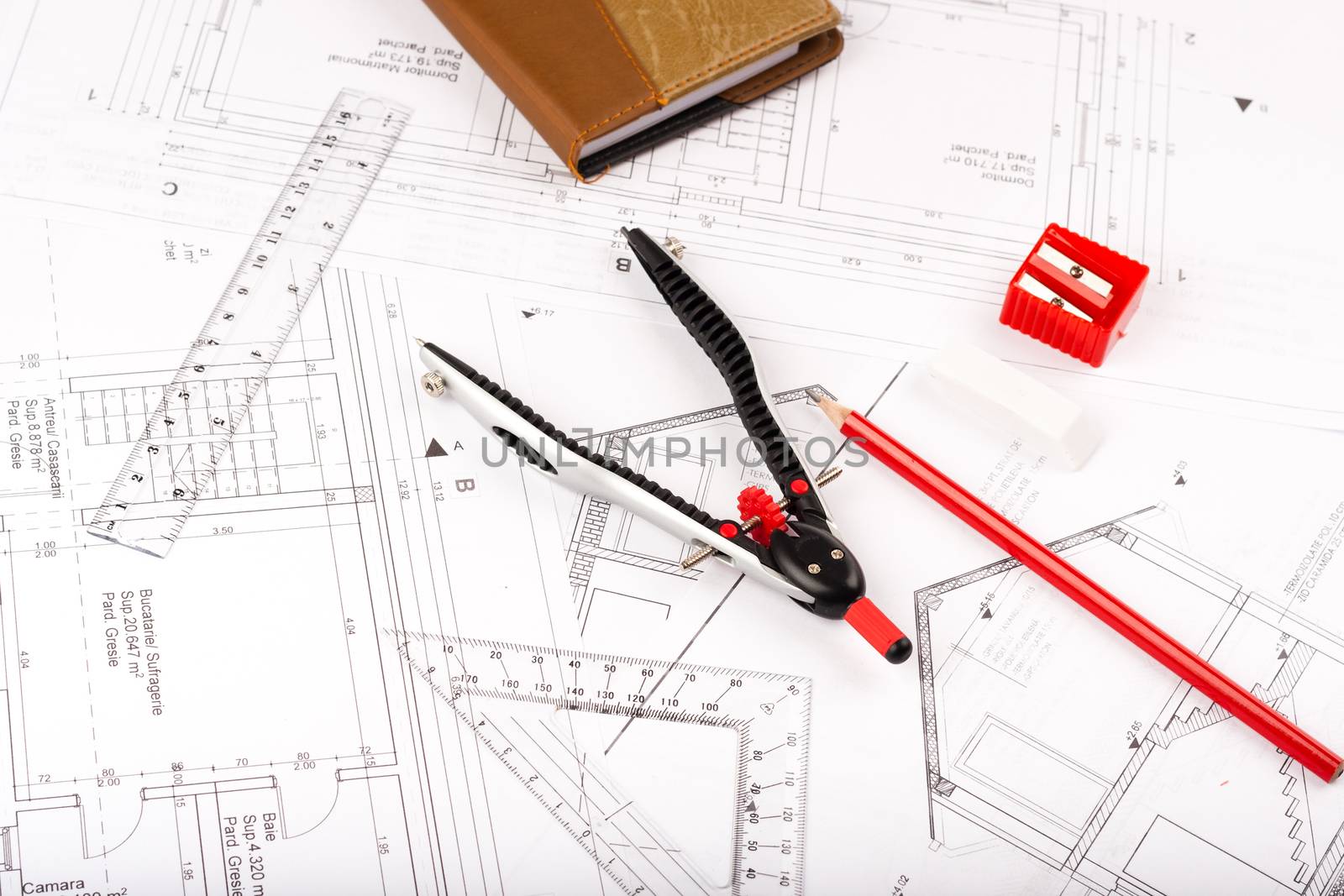 architectural blueprints, house plans with drawing tools