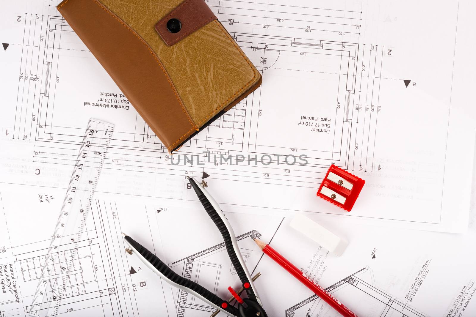 architectural blueprints, house plans with drawing tools