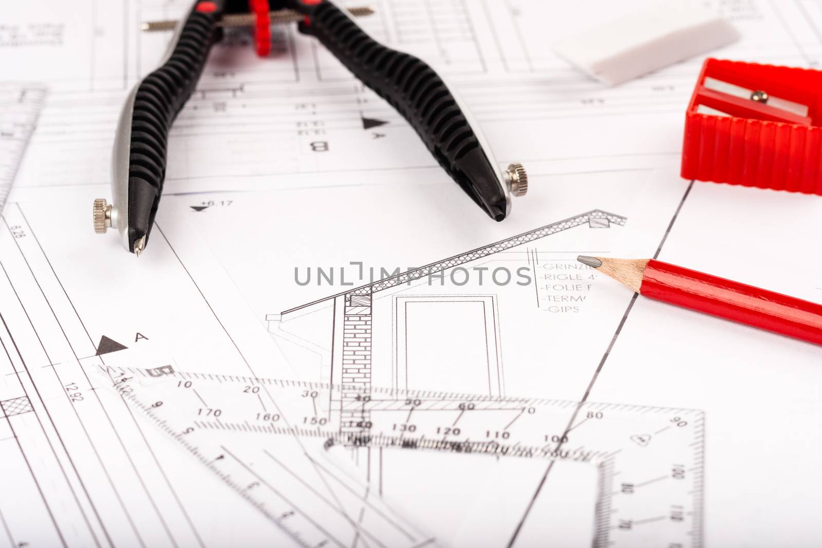 architectural blueprints, house plans with drawing tools