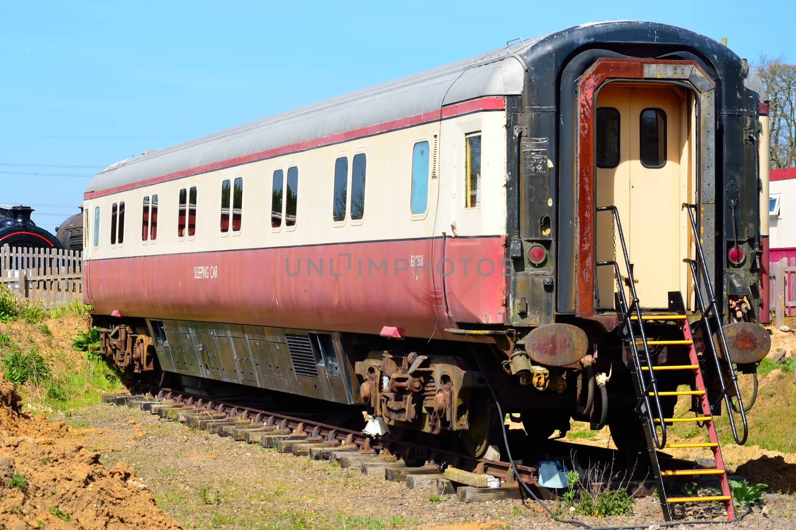 Vintage railway sleeping carriage