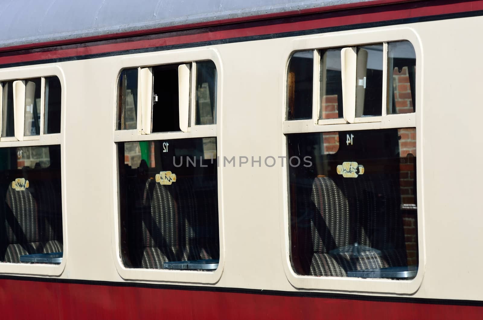 Detail of passenger railway Carriage