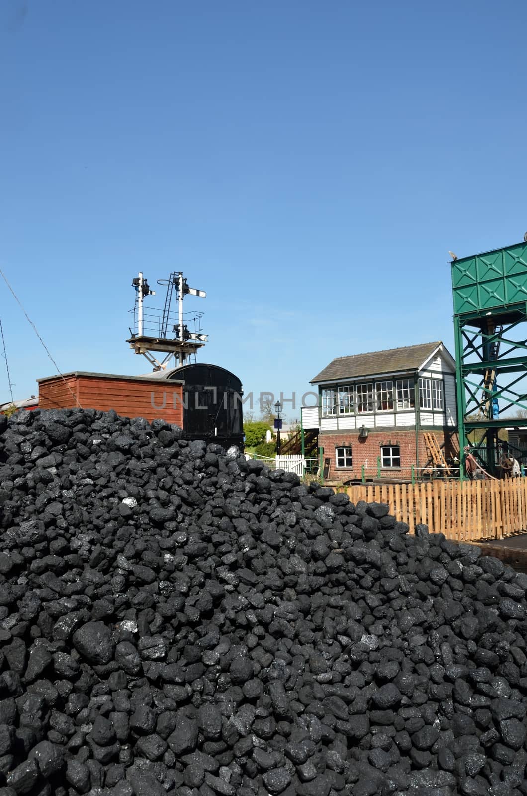 Steam railway scene and  coal by pauws99