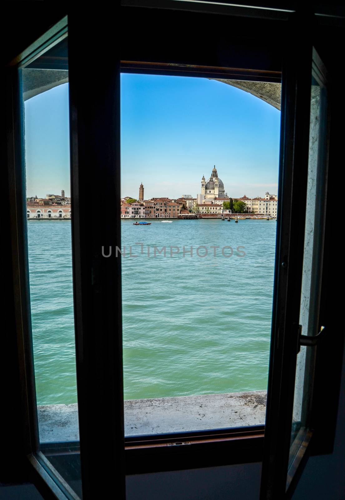The View Over The Water From A Hotel In Venice, Italy