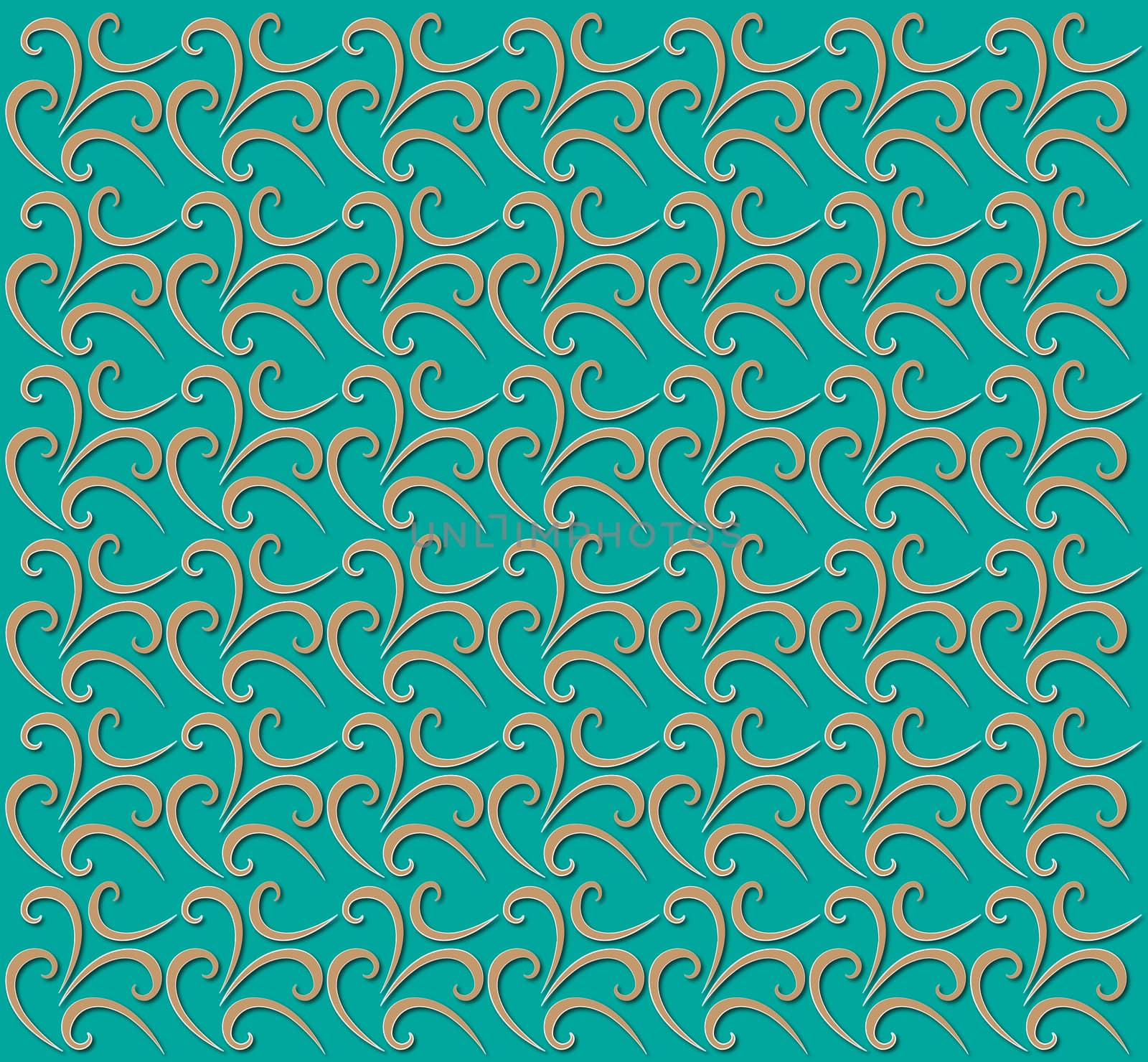 fabric pattern caramel swilrs the emerald green background