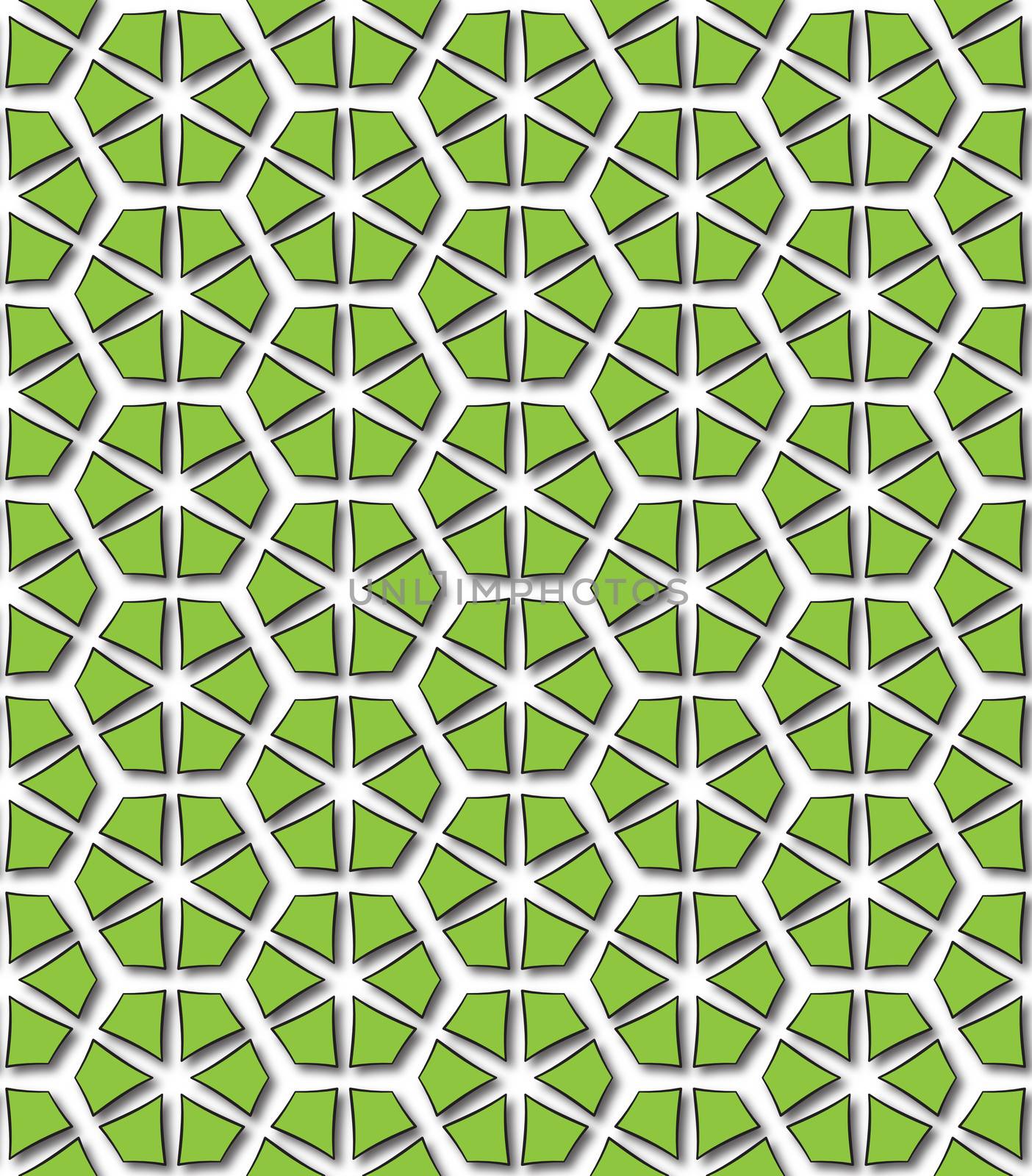 hexagonal green abstract patterns by Ahojdoma