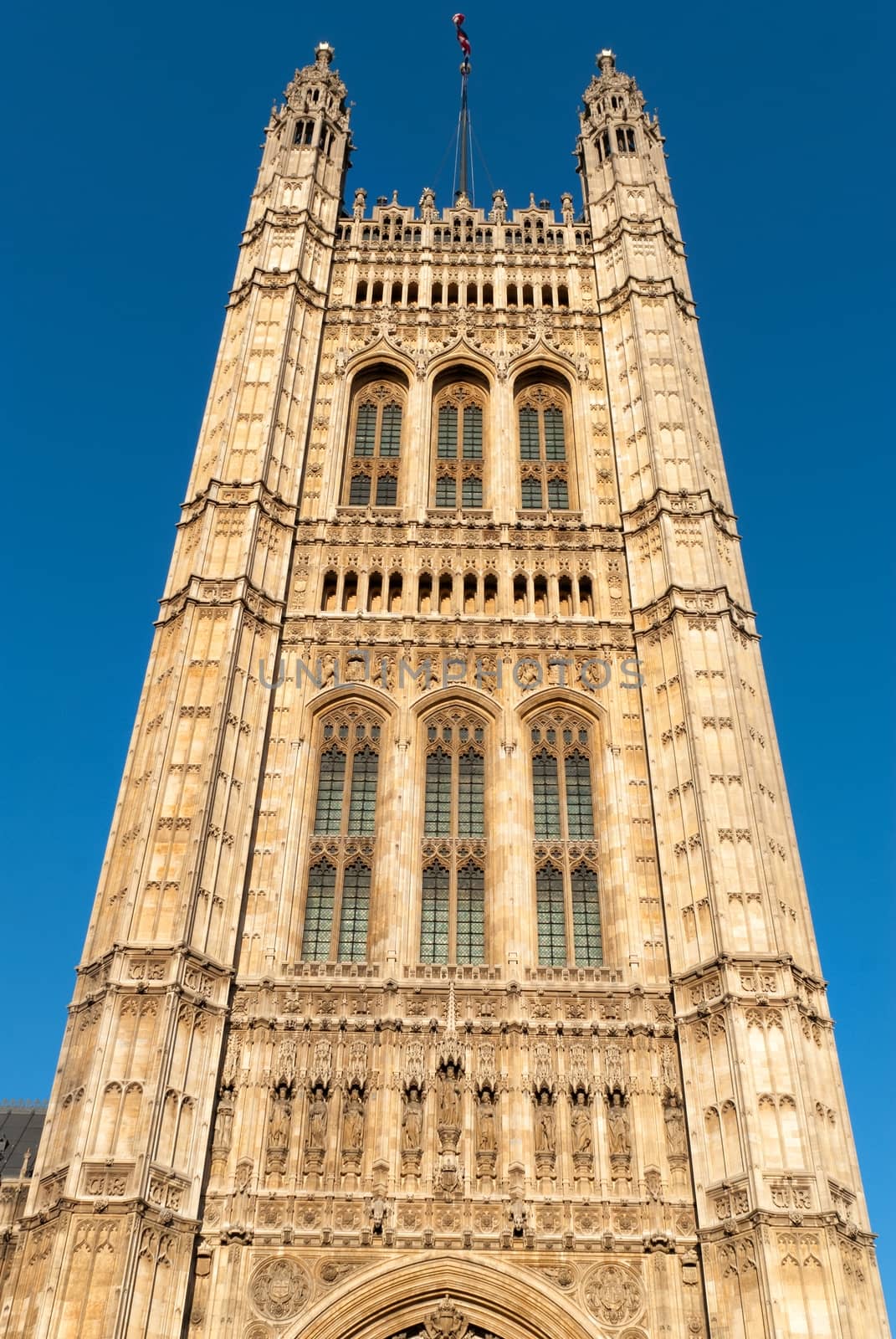 Tower in the building of British Parliament