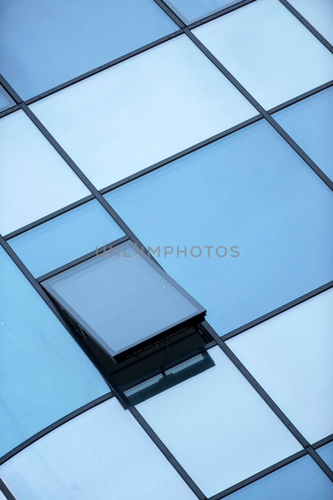 Abstract picture of a modern building closeup