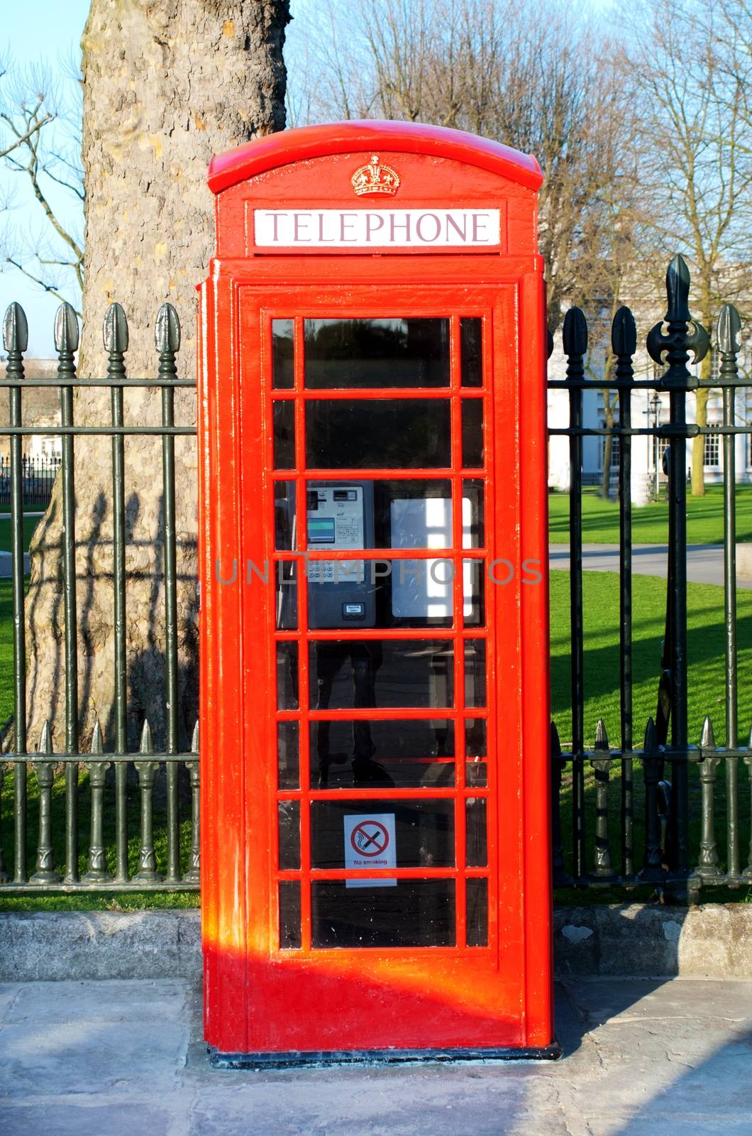 The iconic red phone in London