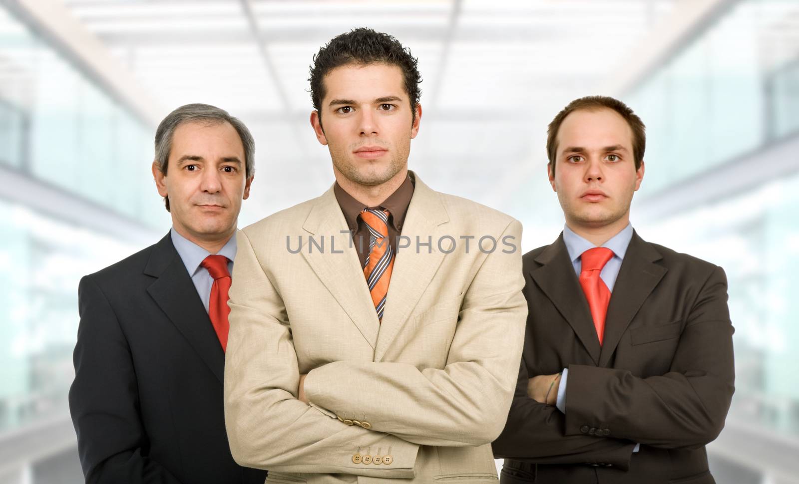 three business men at the office