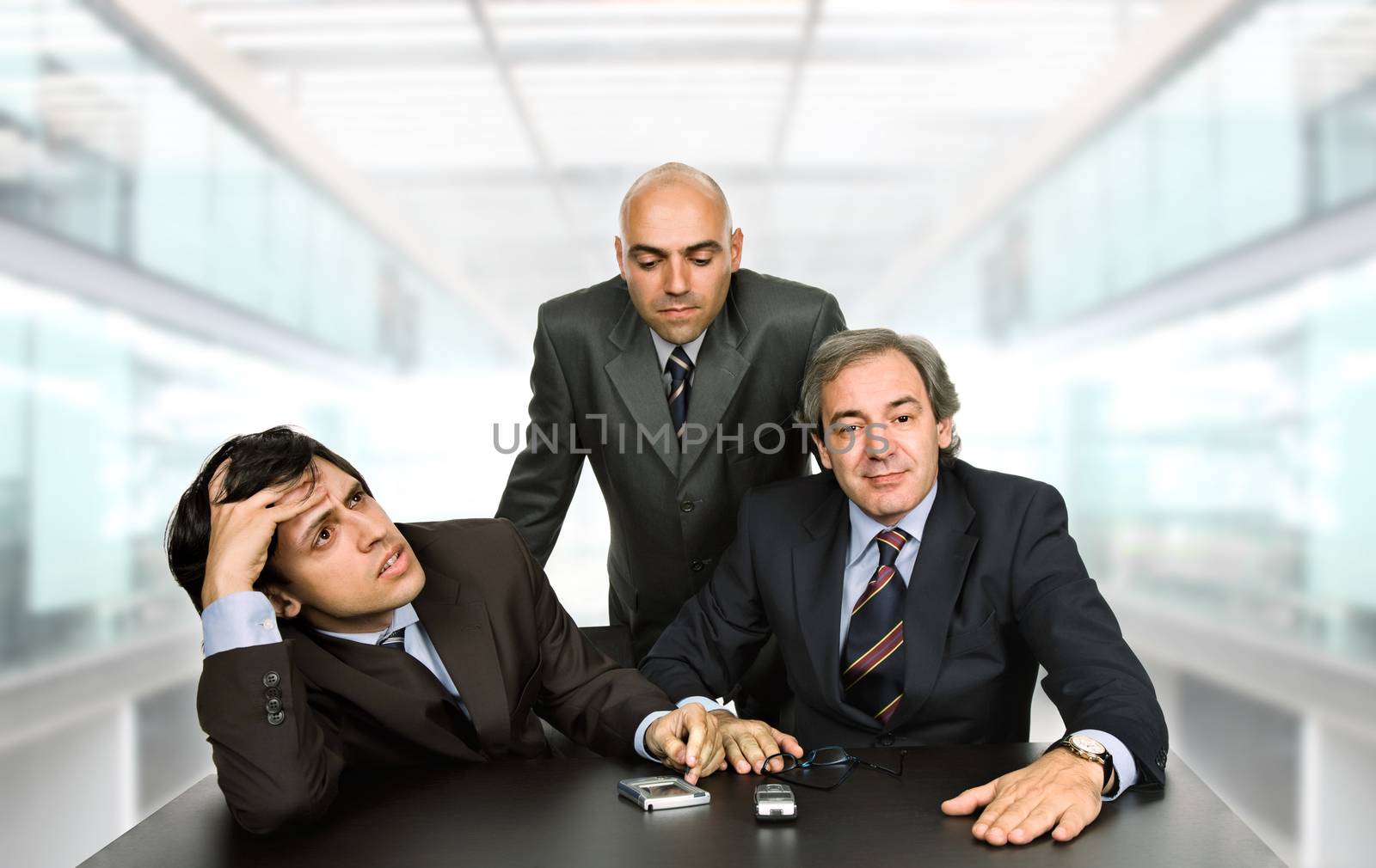 group of workers on a meeting at the office