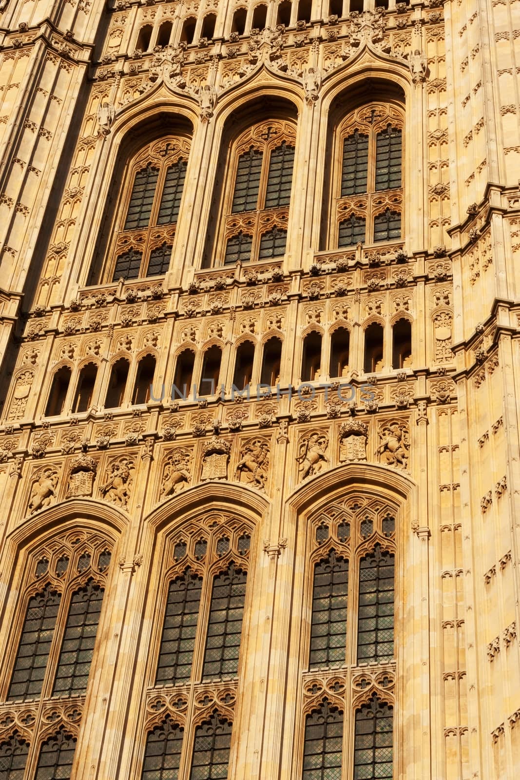The Houses of Parliament. London. UK, detail