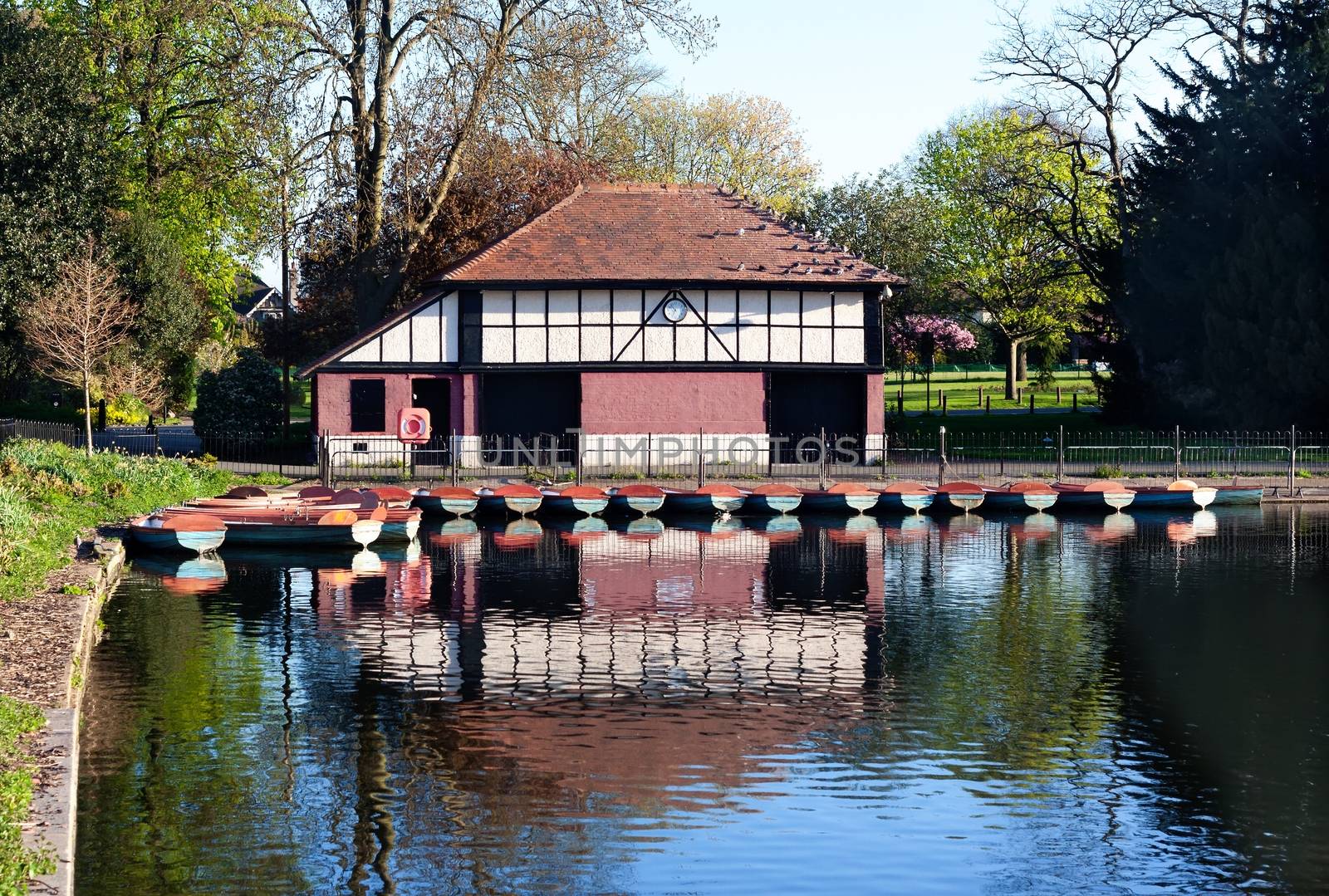 Boat House on a Lake