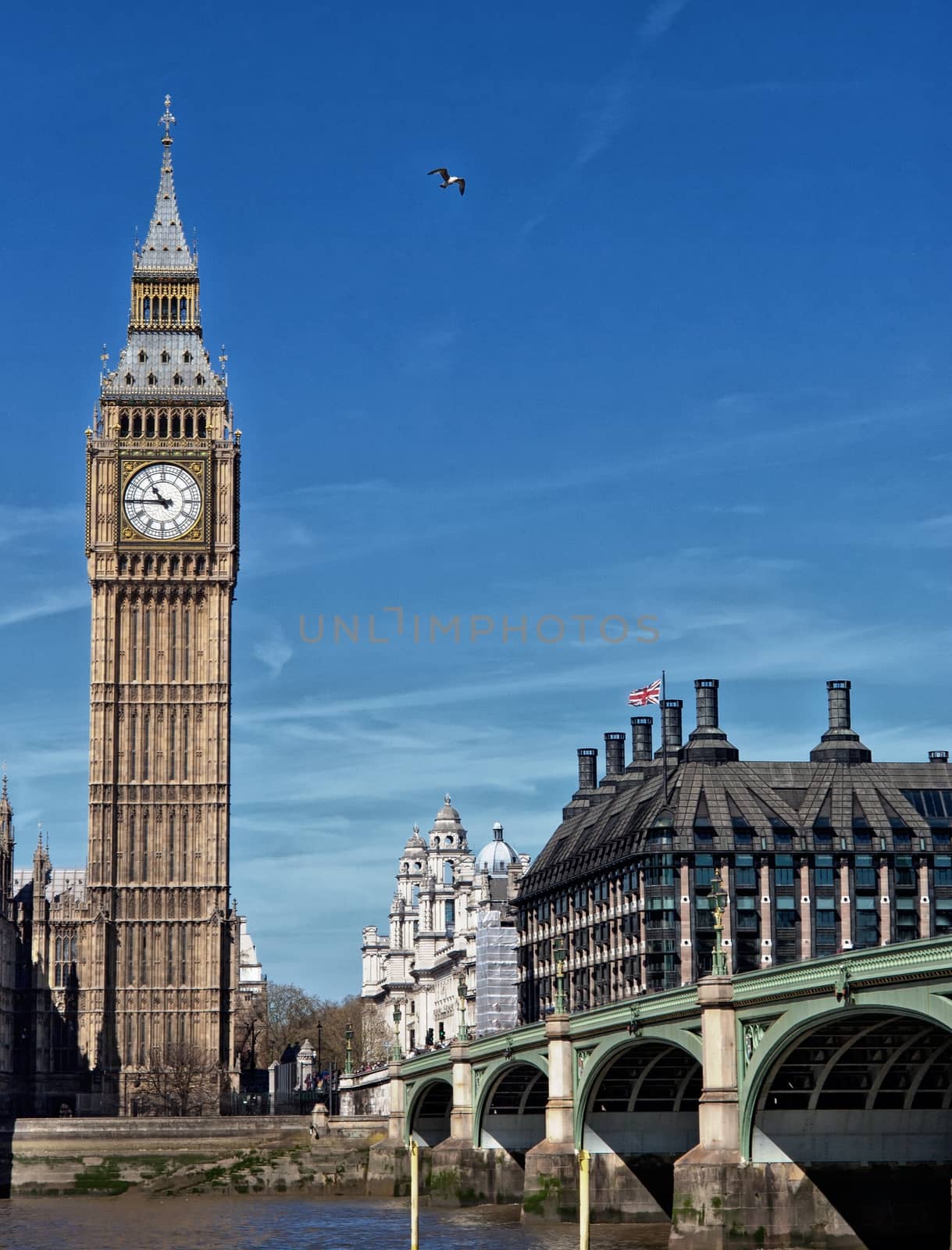 London Buses with Big Ben