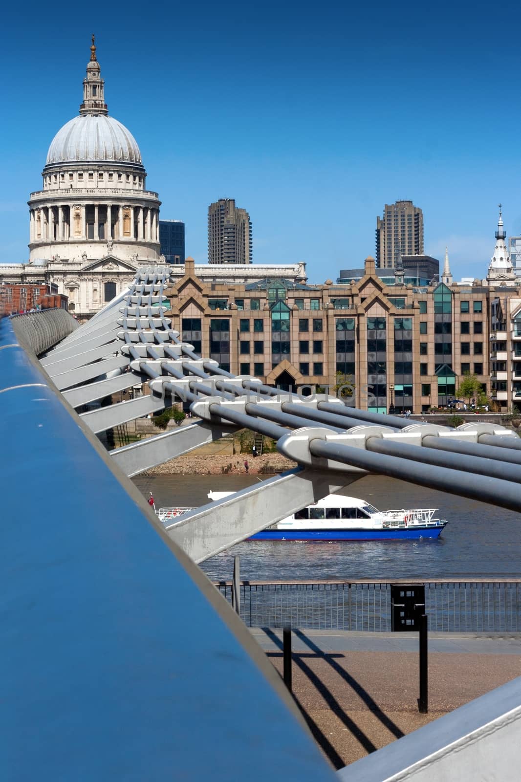 St Paul cathedral and Millenium bridge London