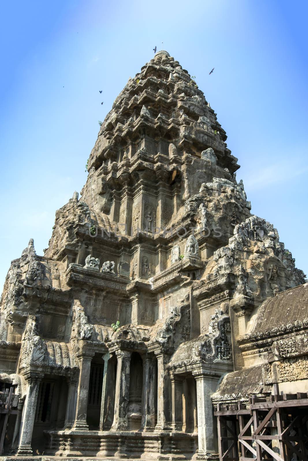 Upper Gallery at Angkor Wat. Siem Reap Province of Cambodia. Largest religious monument in the world.