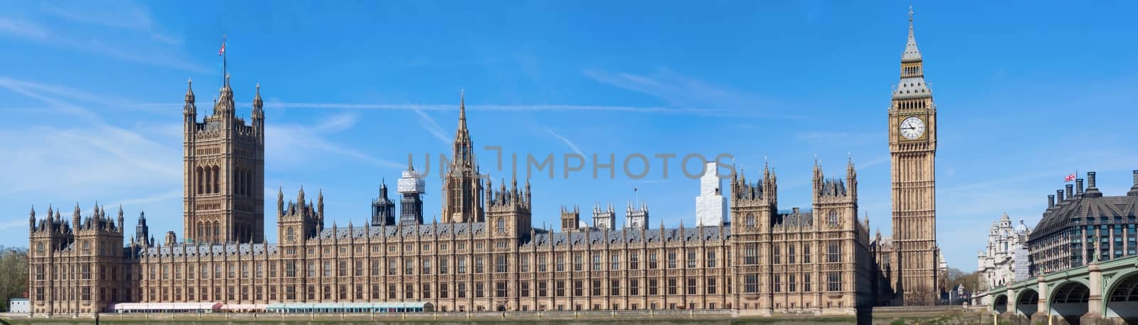 Big ben and parliament, London, panorama
