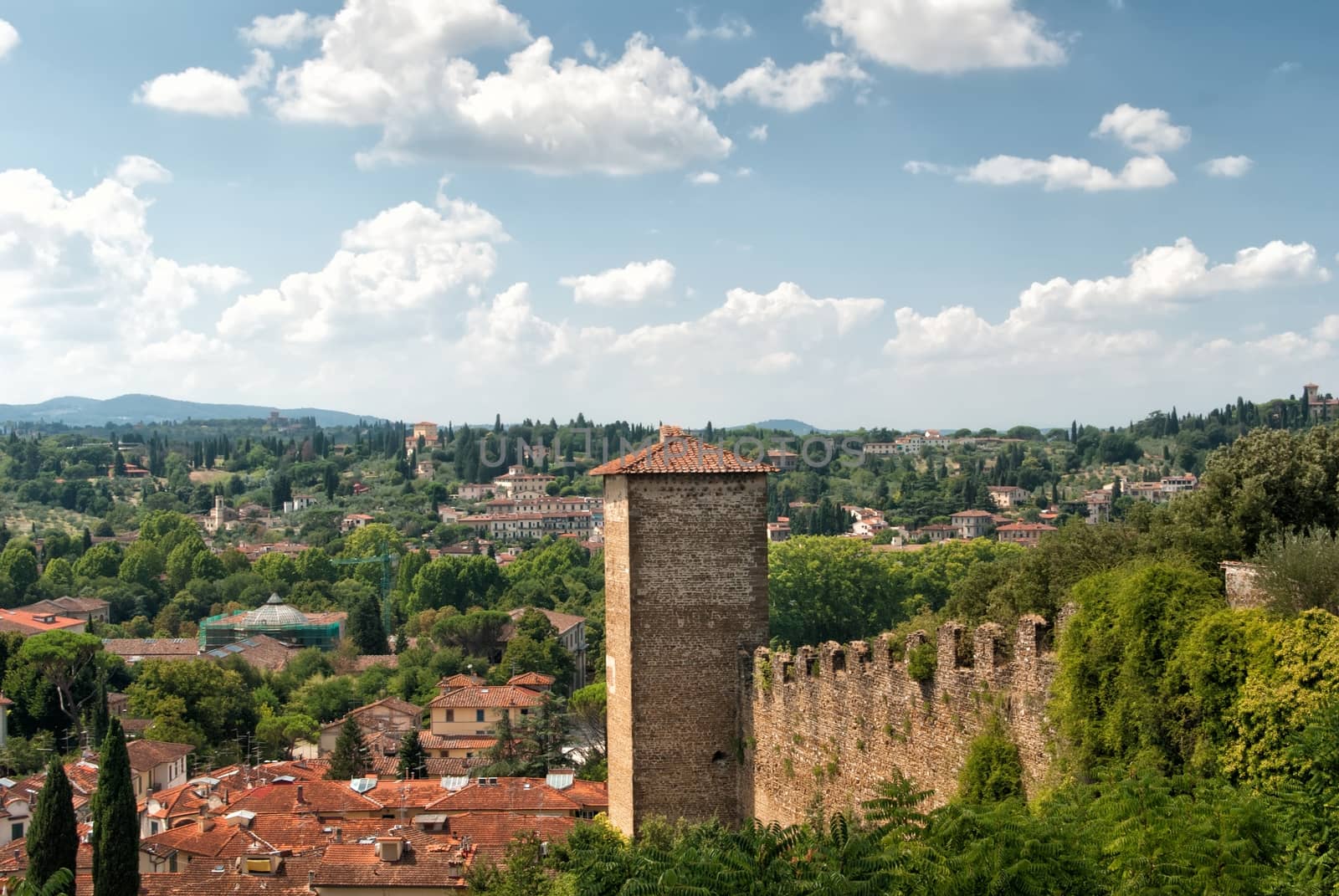 Sunny landscape in Toscana, Italy