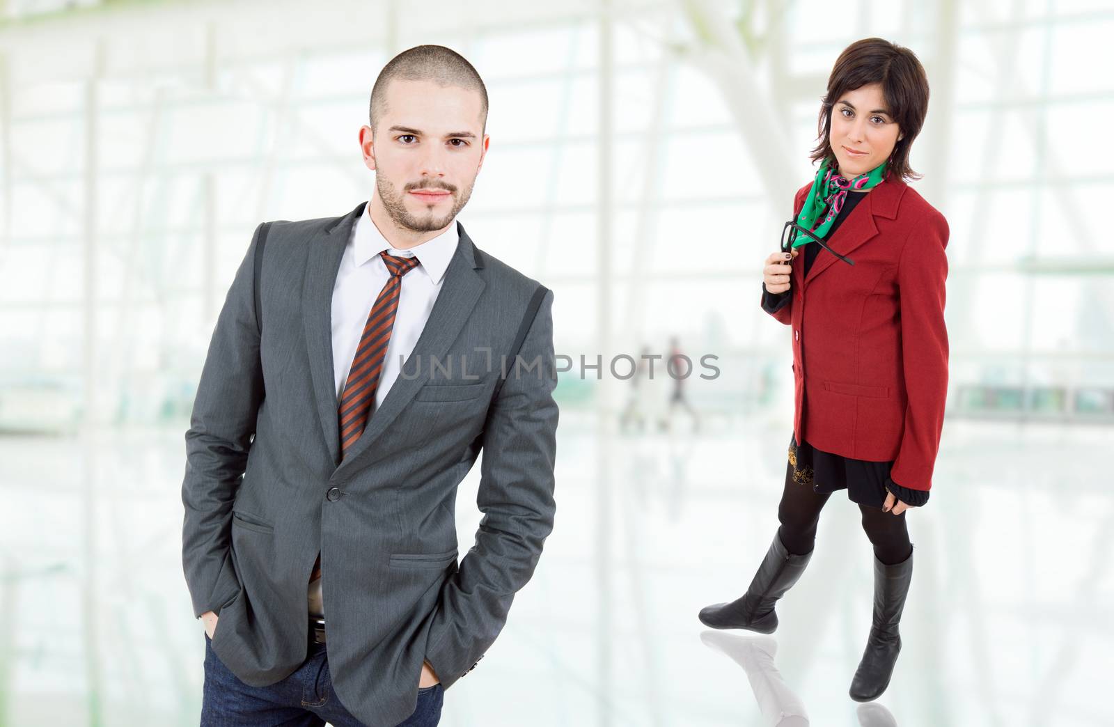 young business couple at the office