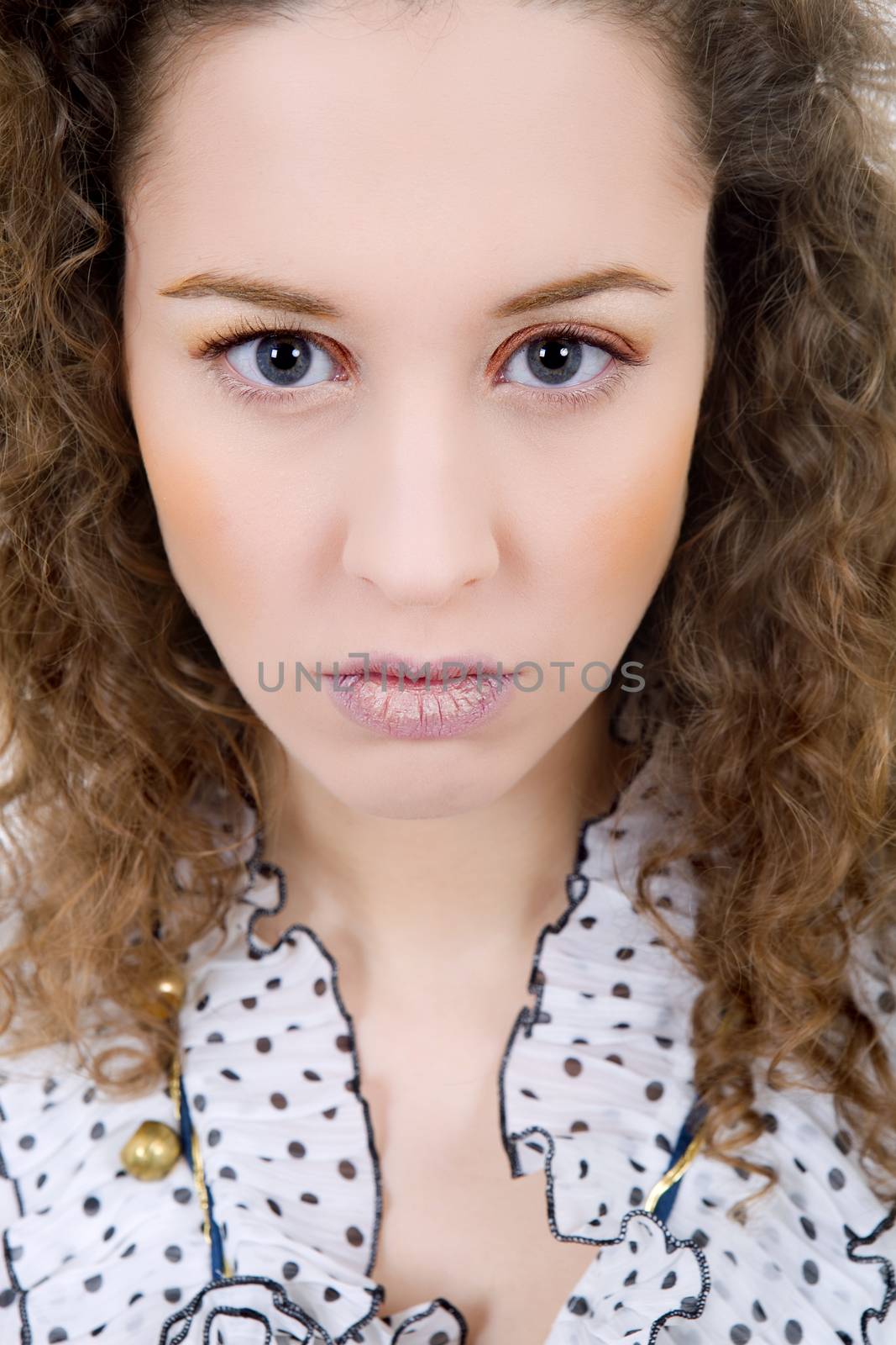 an young beautiful woman close up portrait