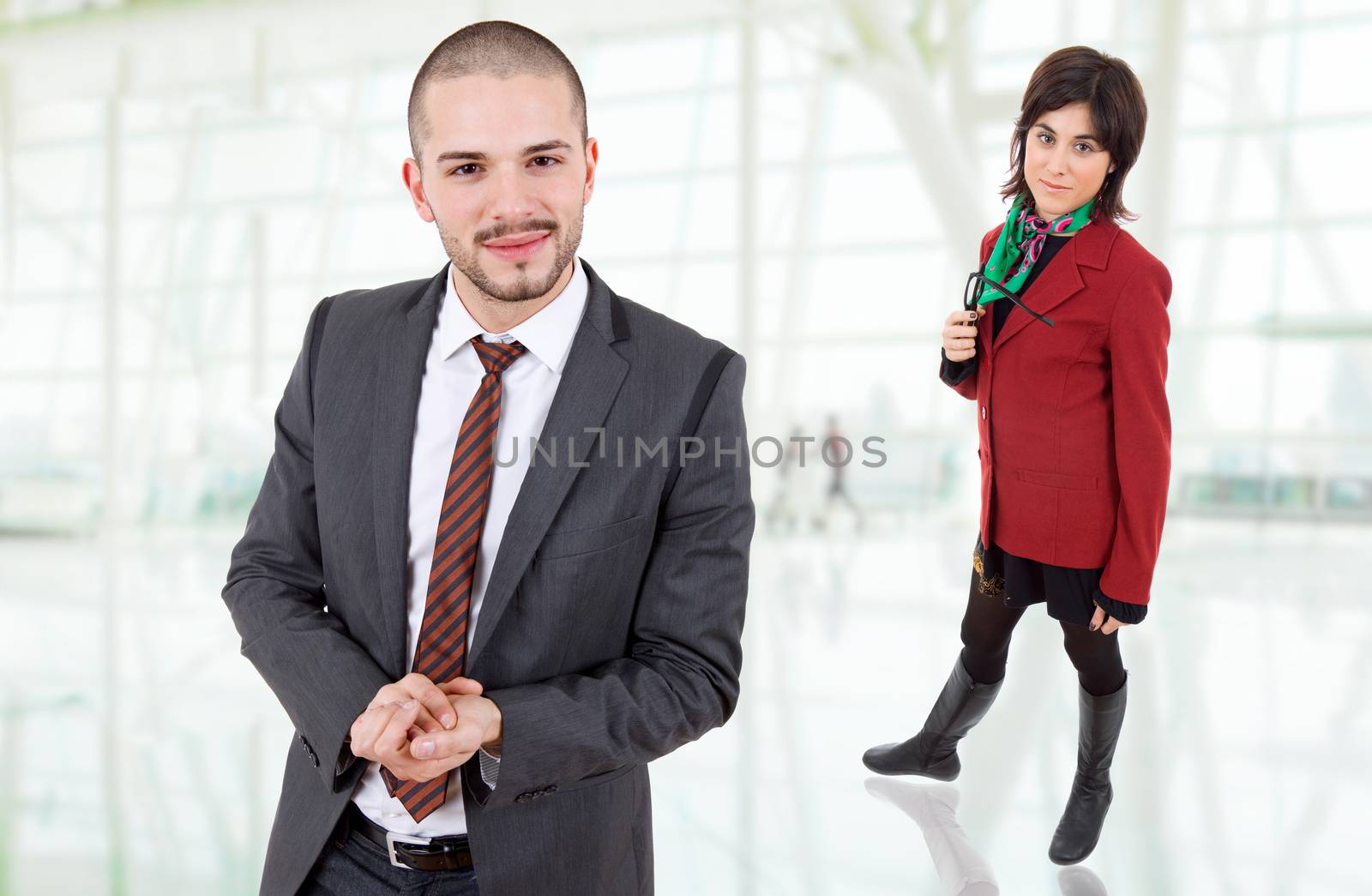 young business couple at the office