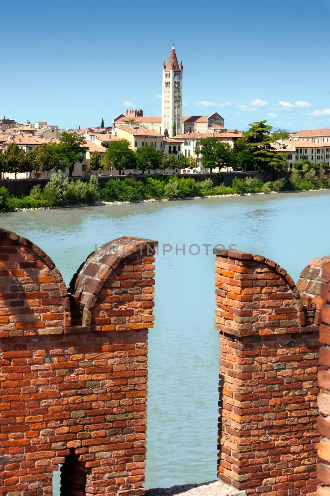 View from fortress in Verona, Italy