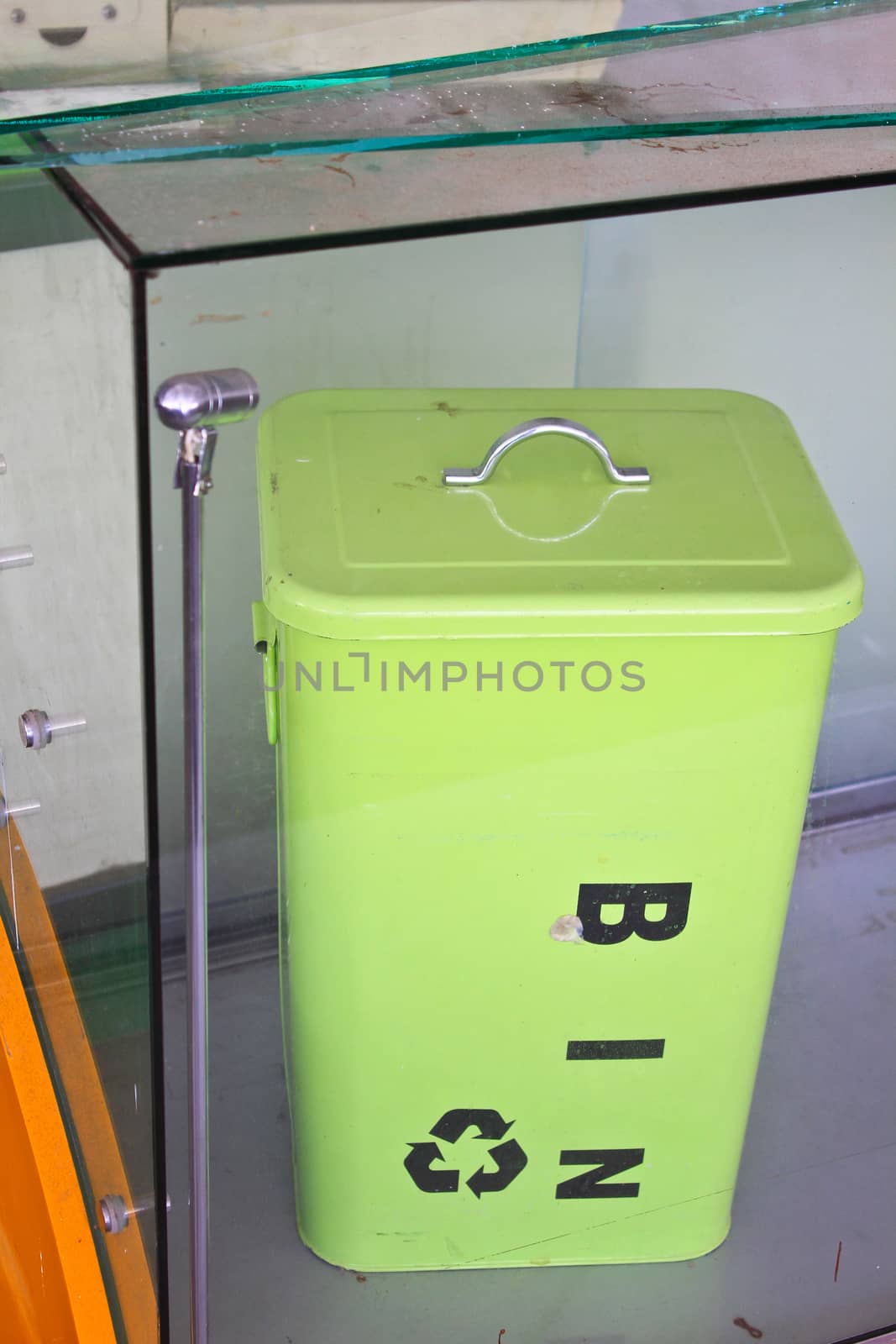 Bins in showcase at the Department Store