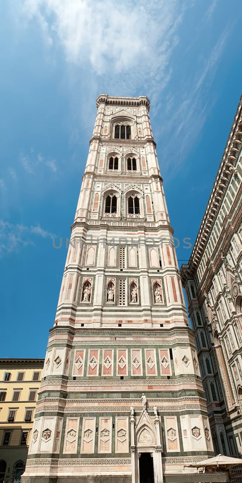 Belfry of cathedral Santa Maria del Fiore in Florence, Italy