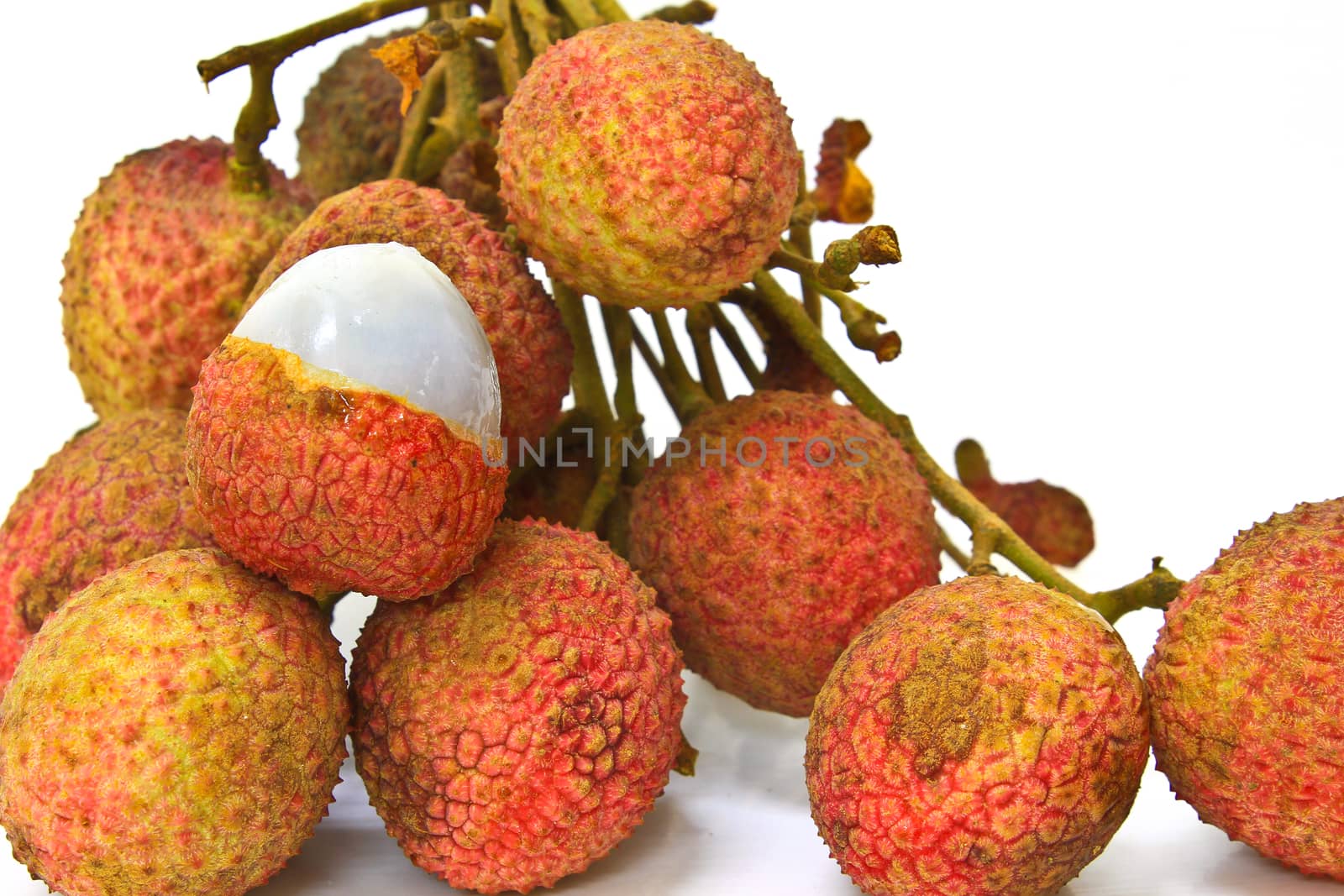 Lychee isolated on white background