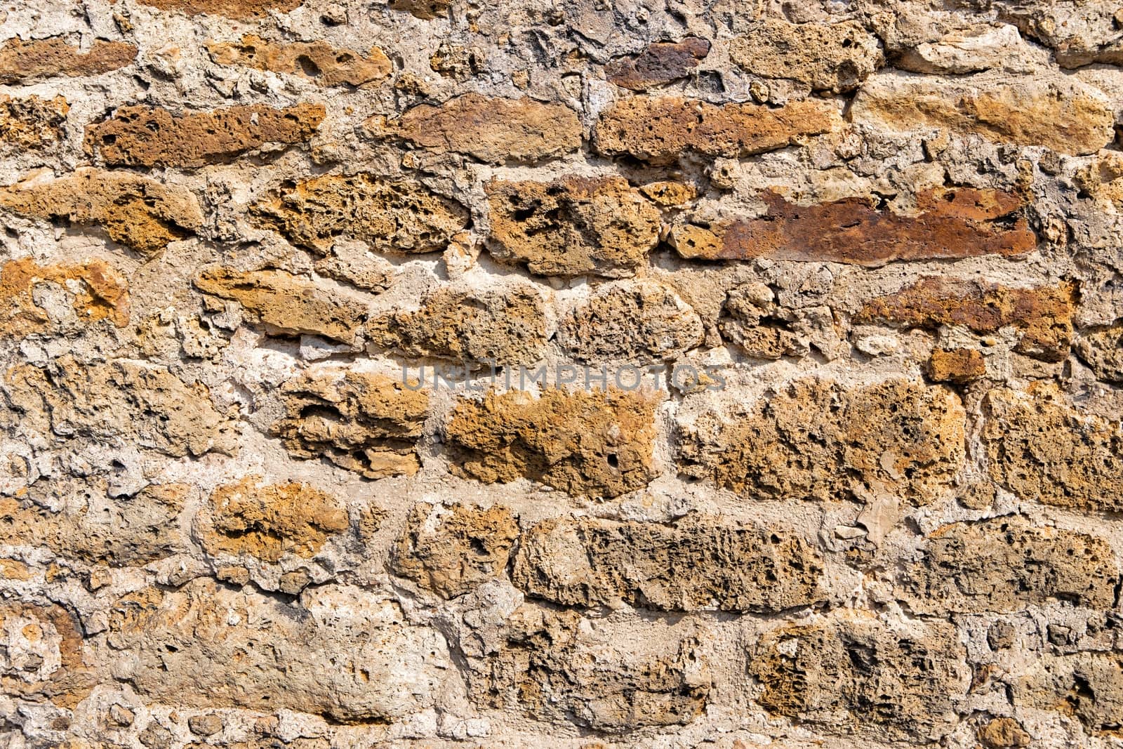 Masonry texture from old building close view