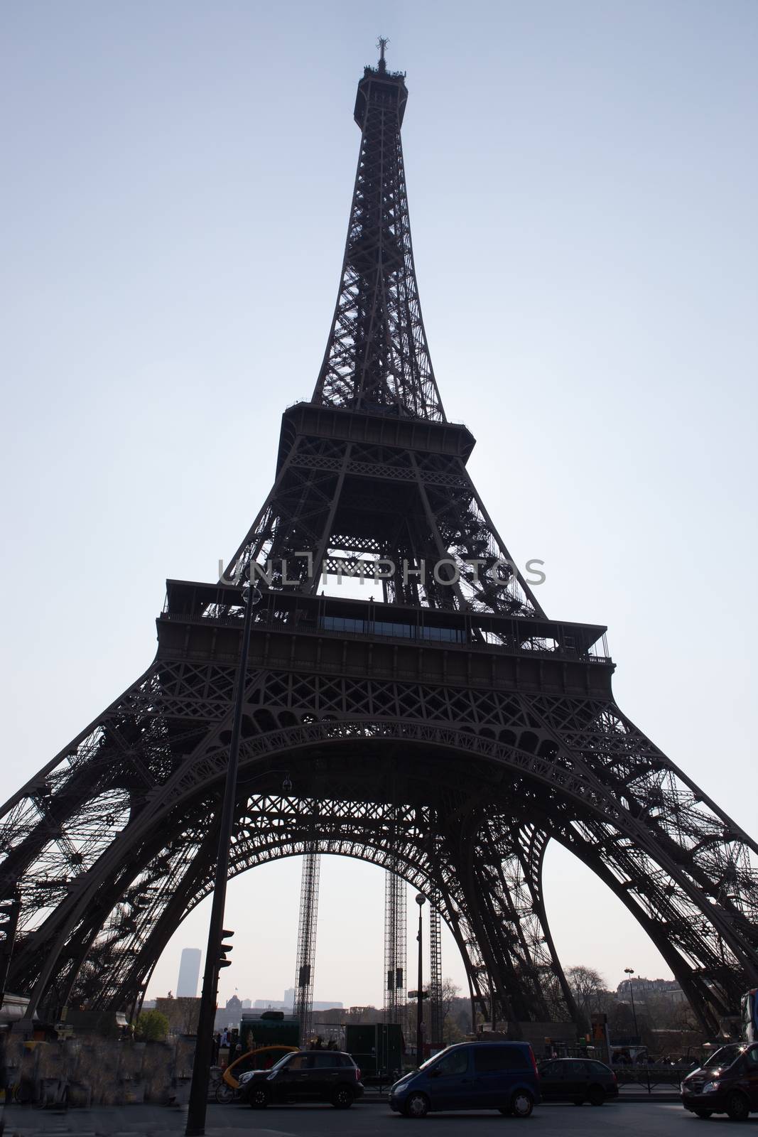 Eiffel Tower in Paris silhouette by mitakag