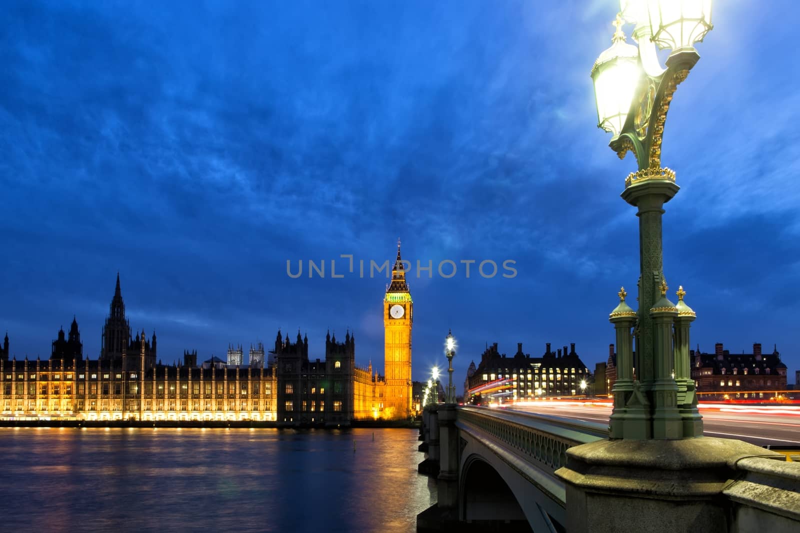 Big Ben in London at night