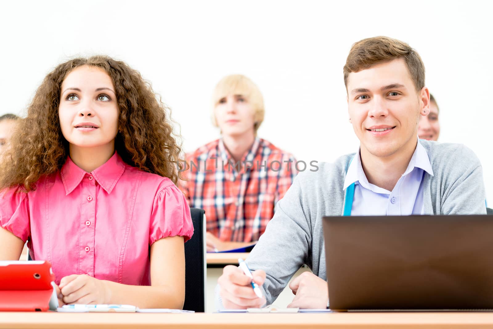 students in the classroom by adam121