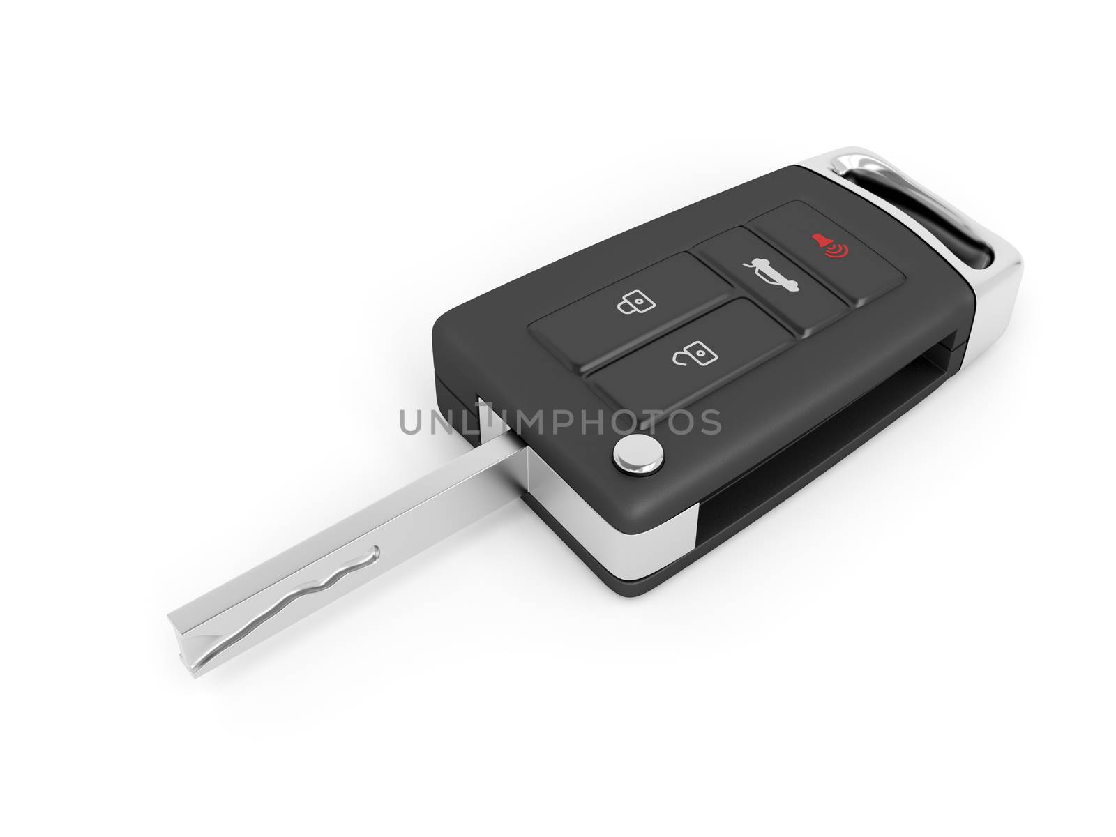 Car key on white by magraphics
