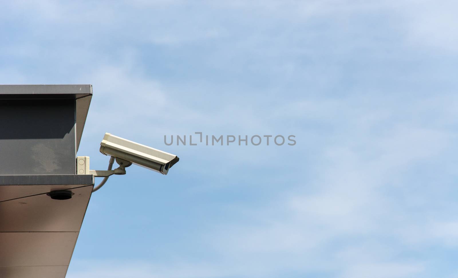 The Security cameras on a sky background.