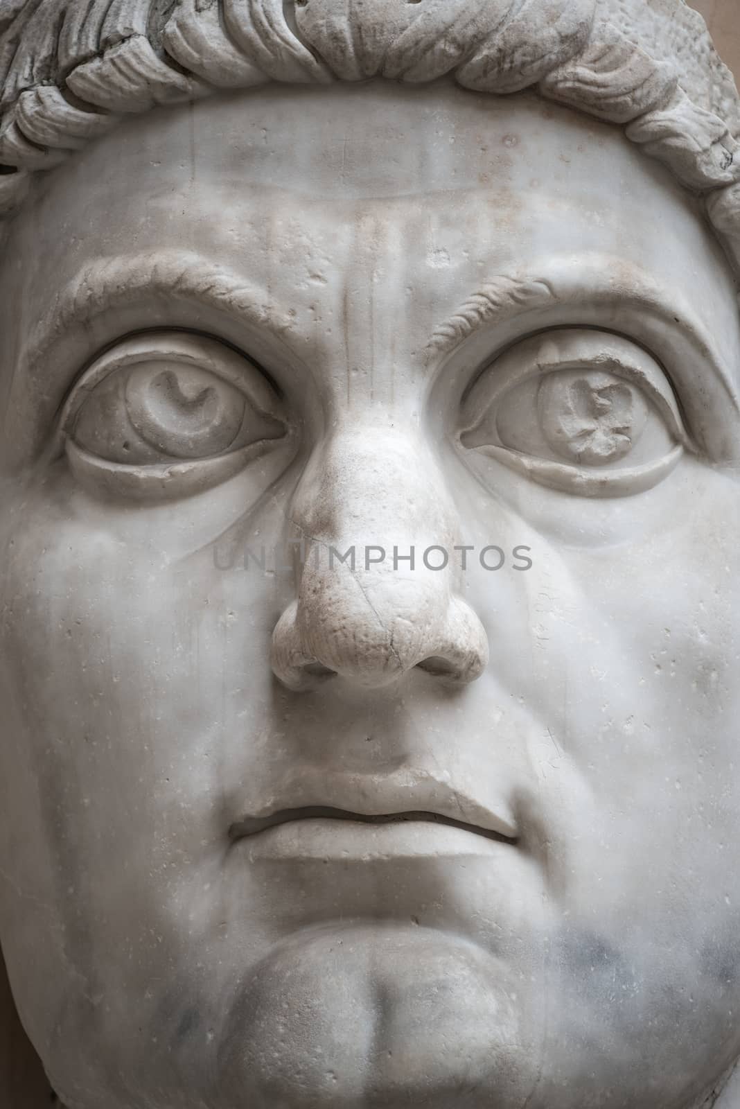 Statue of Colossus of Constantine the Great in Rome, Italy, 2014