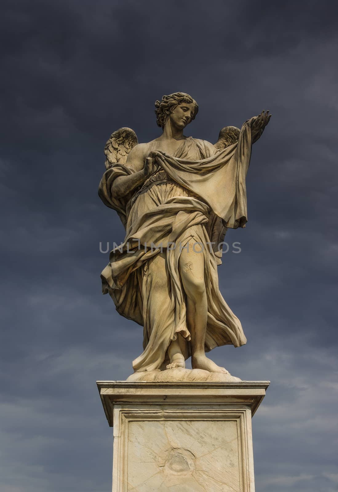 Holy angel with a tissue, Rome, Italy by neurobite