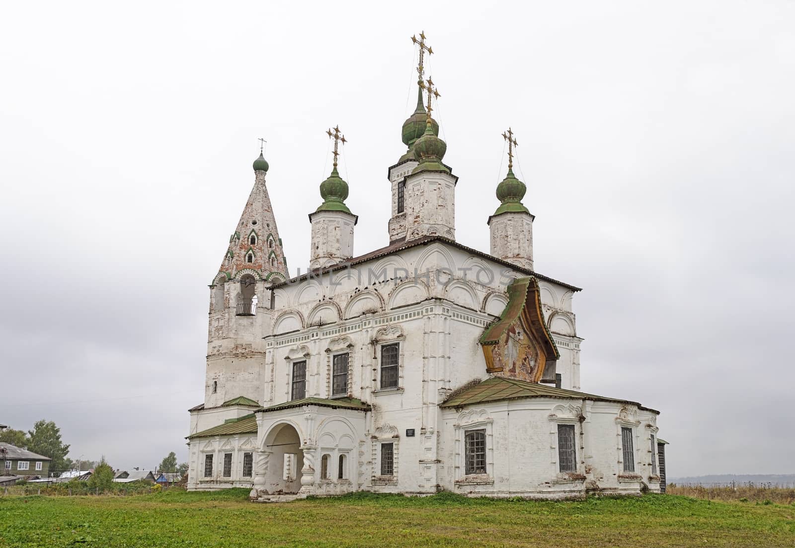 Ancient church of St. Dmitry Solun in Dymkovo village (built in 1700 - 1709), Veliky Ustyug, North Russia