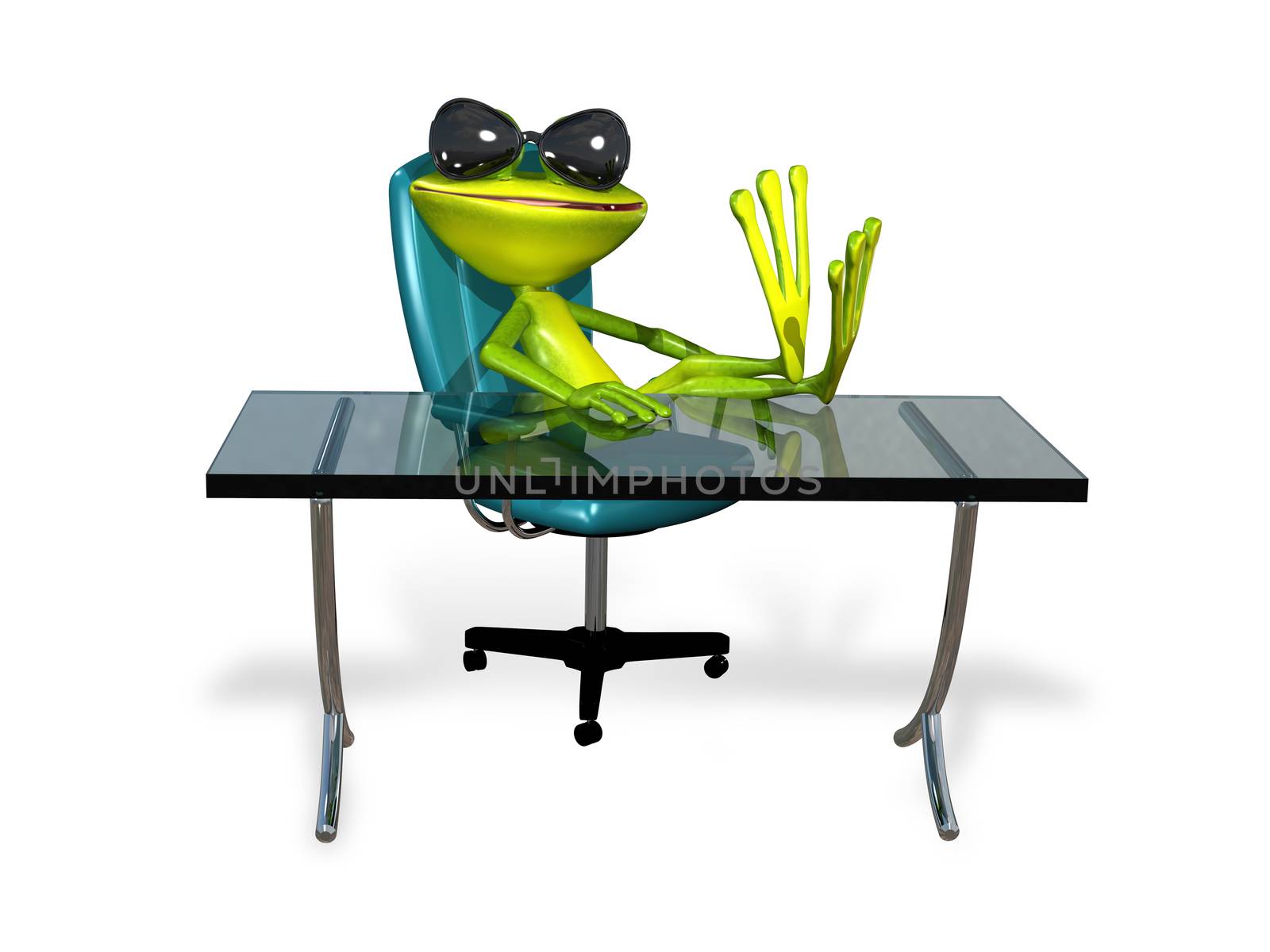 Frog at the table by brux