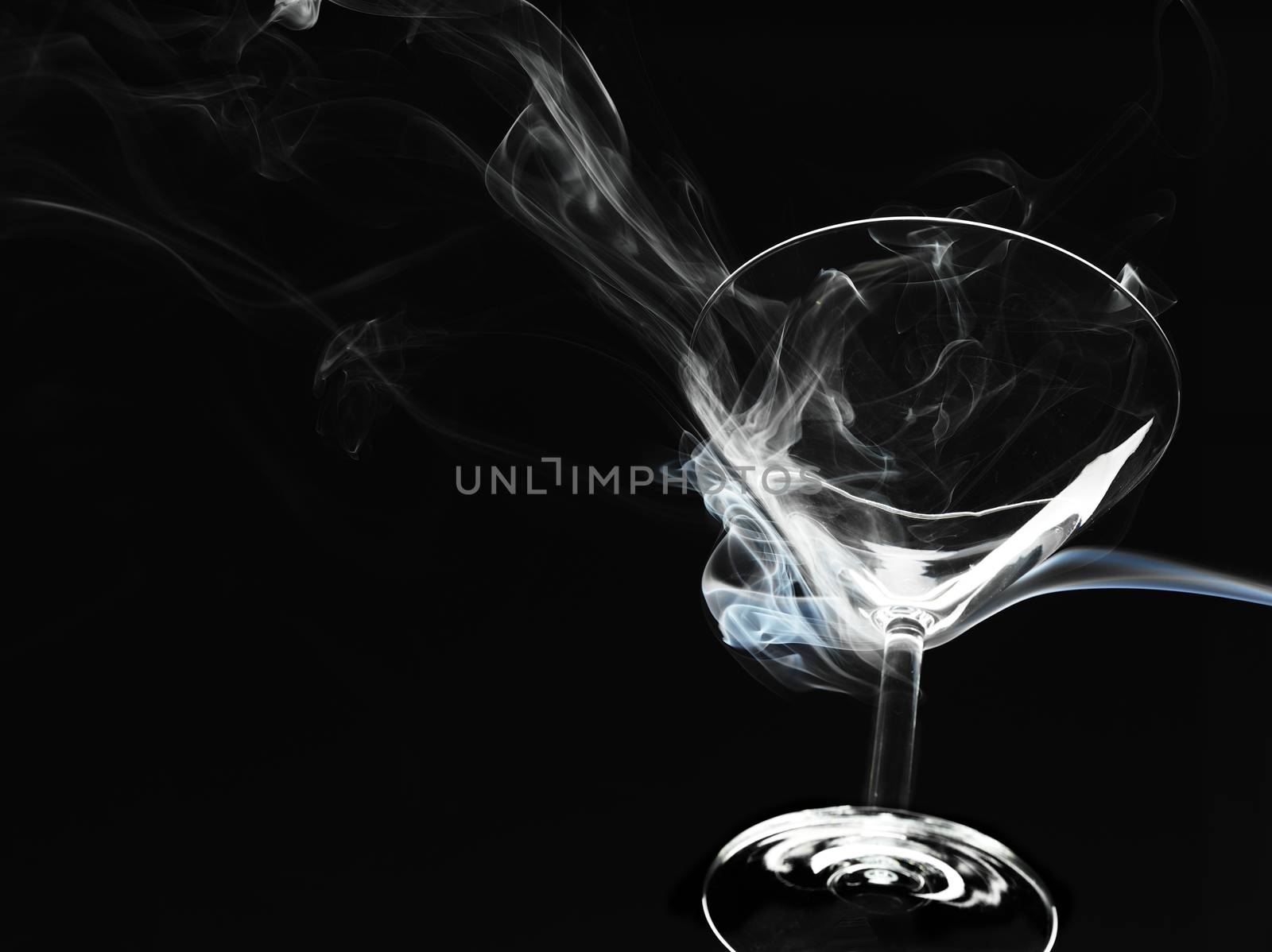cocktail glass under smoke by agg