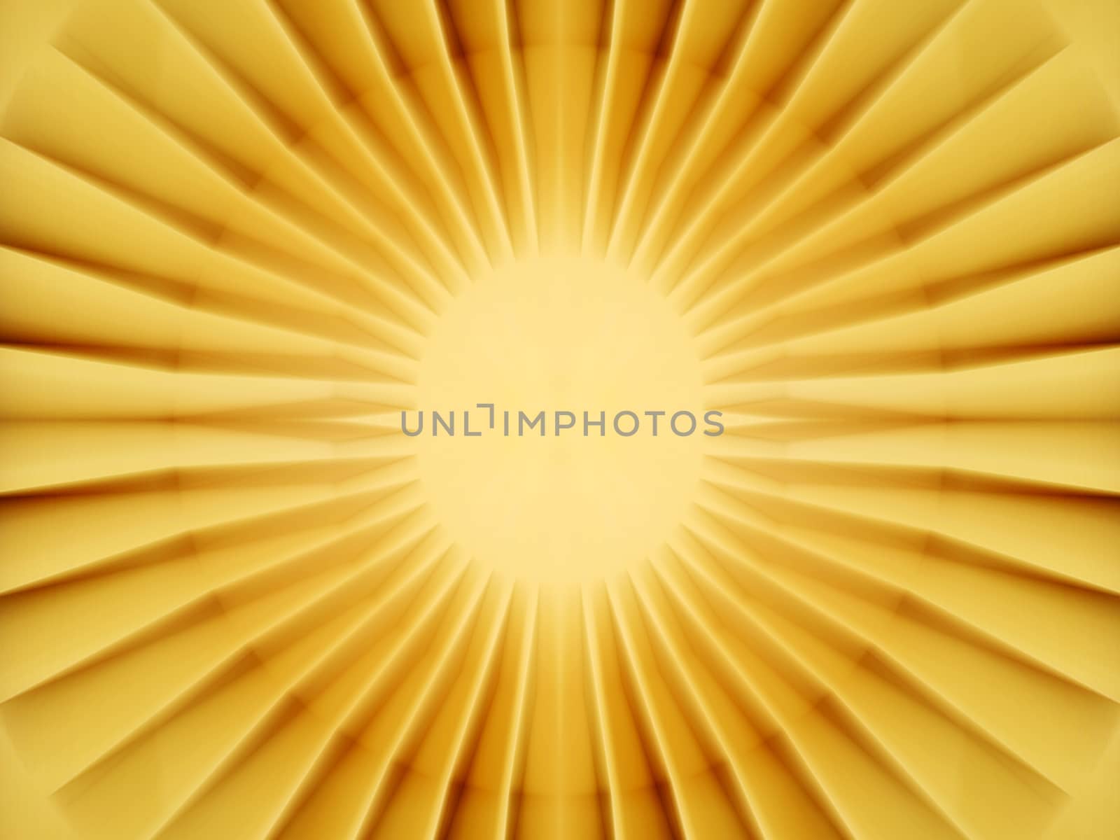 Inner core of a sun shining bright yellow light.