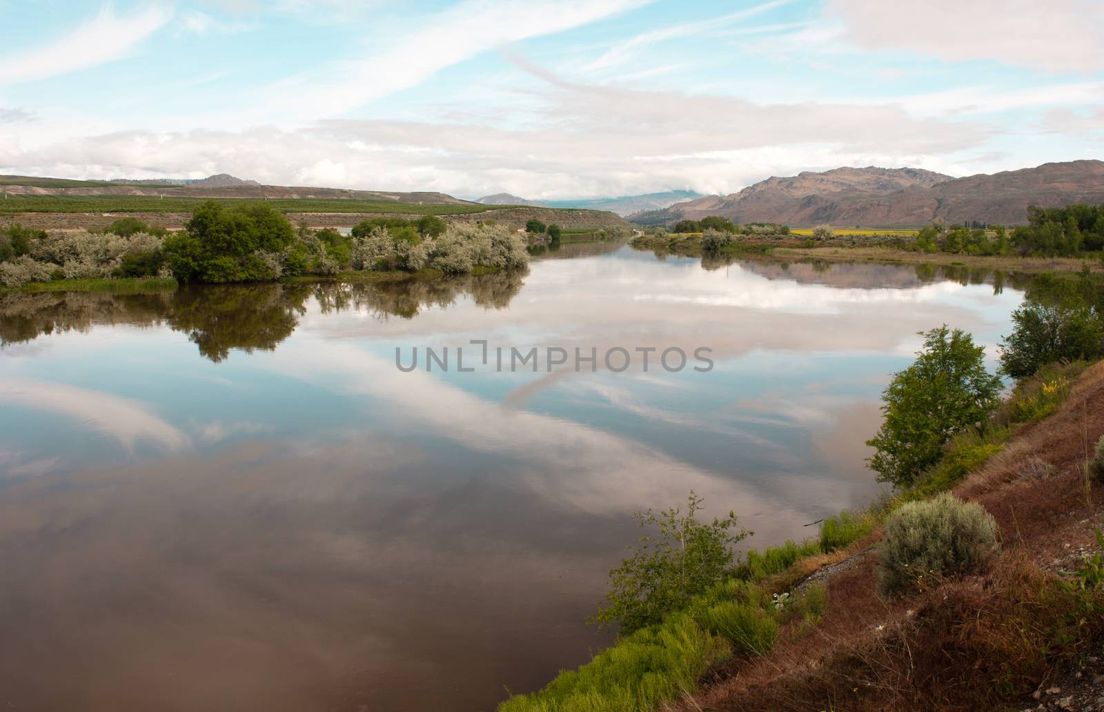 Shoreline Sky Reflection Pend Oreille River Washington State Outdoor by ChrisBoswell